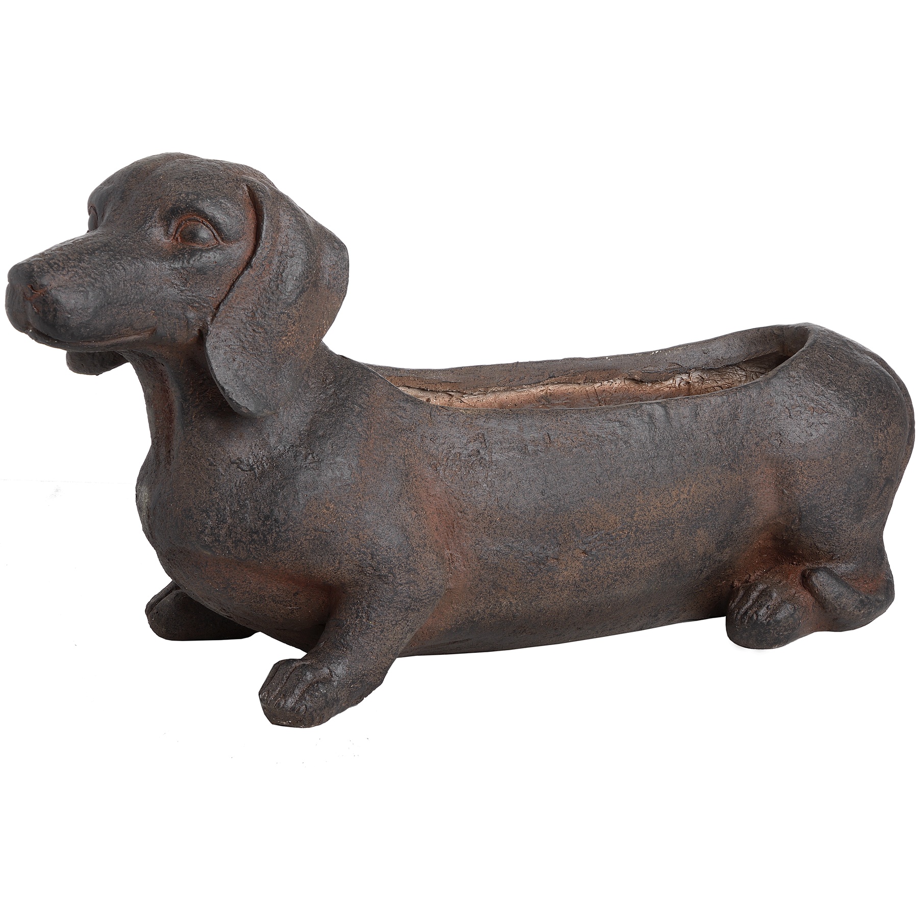 Ernie The Sausage Dog Rustic Planter - Image 2