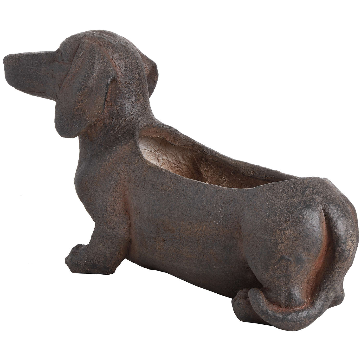 Ernie The Sausage Dog Rustic Planter - Image 3