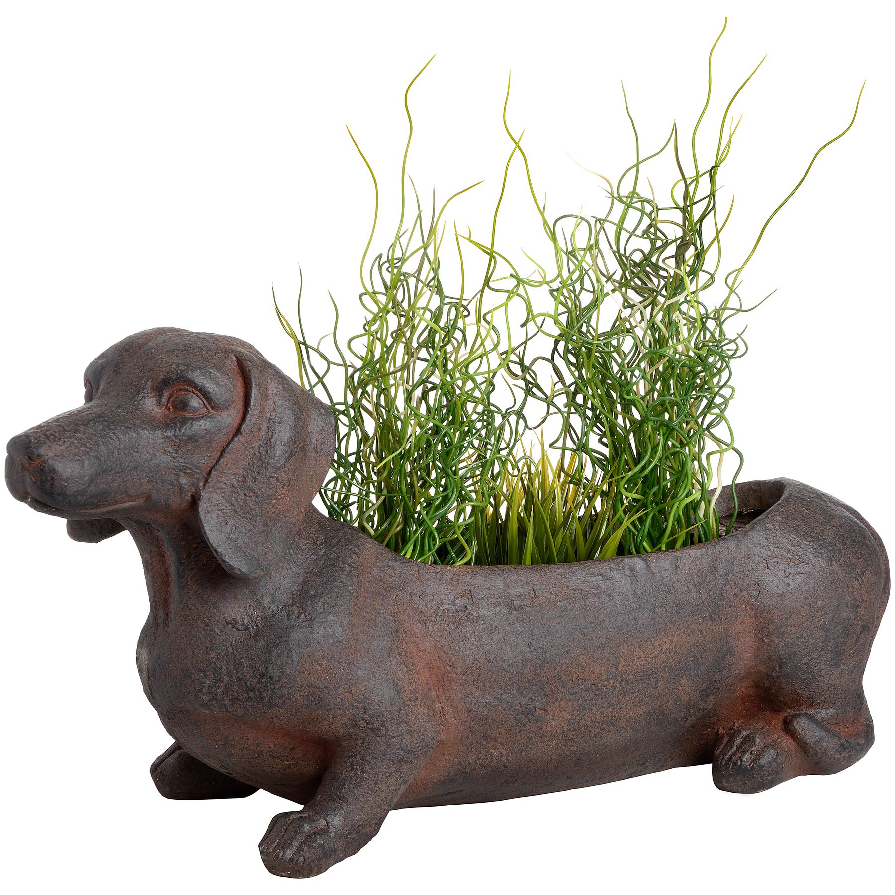 Ernie The Sausage Dog Rustic Planter - Image 1
