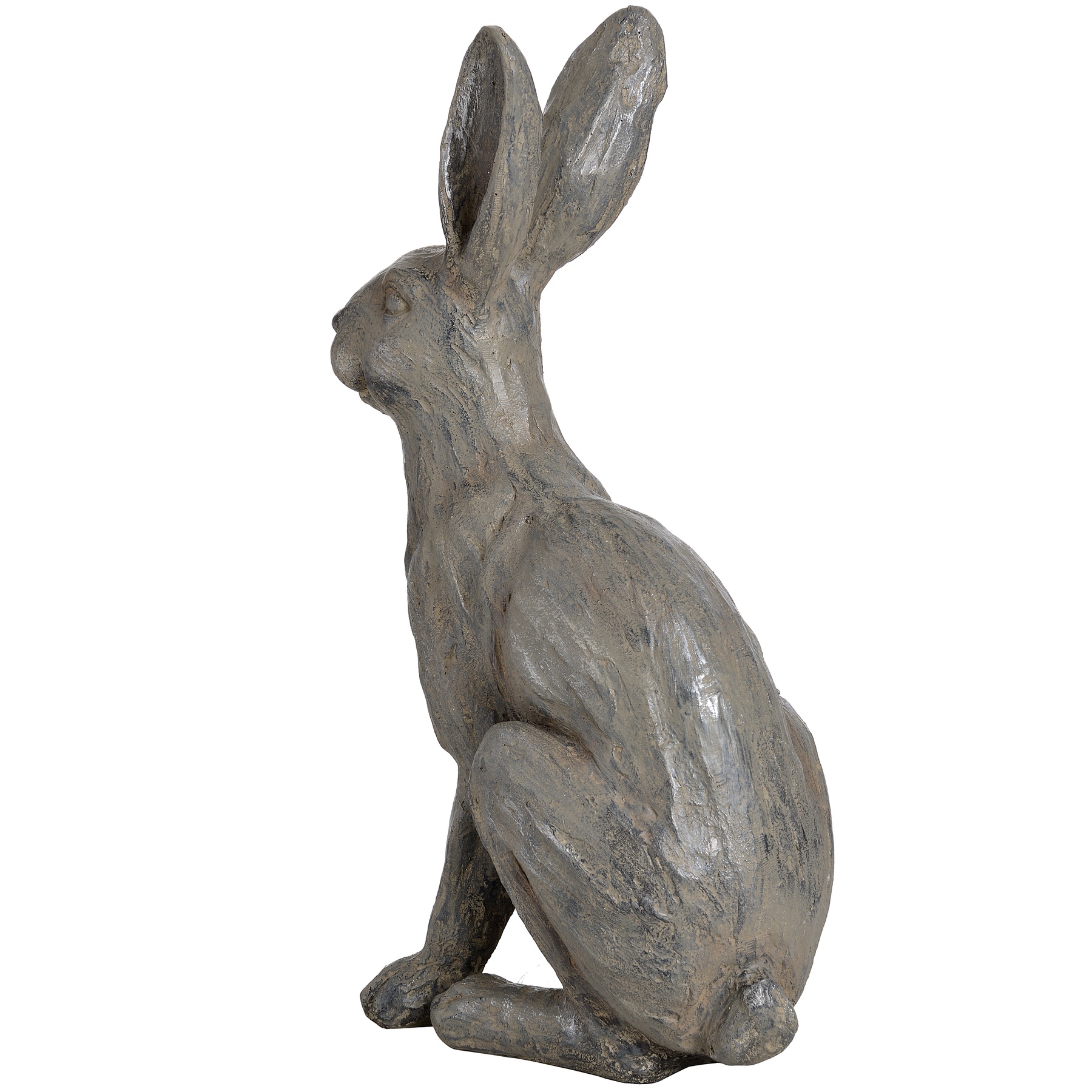 Large Metallic Hare Statue - Image 2
