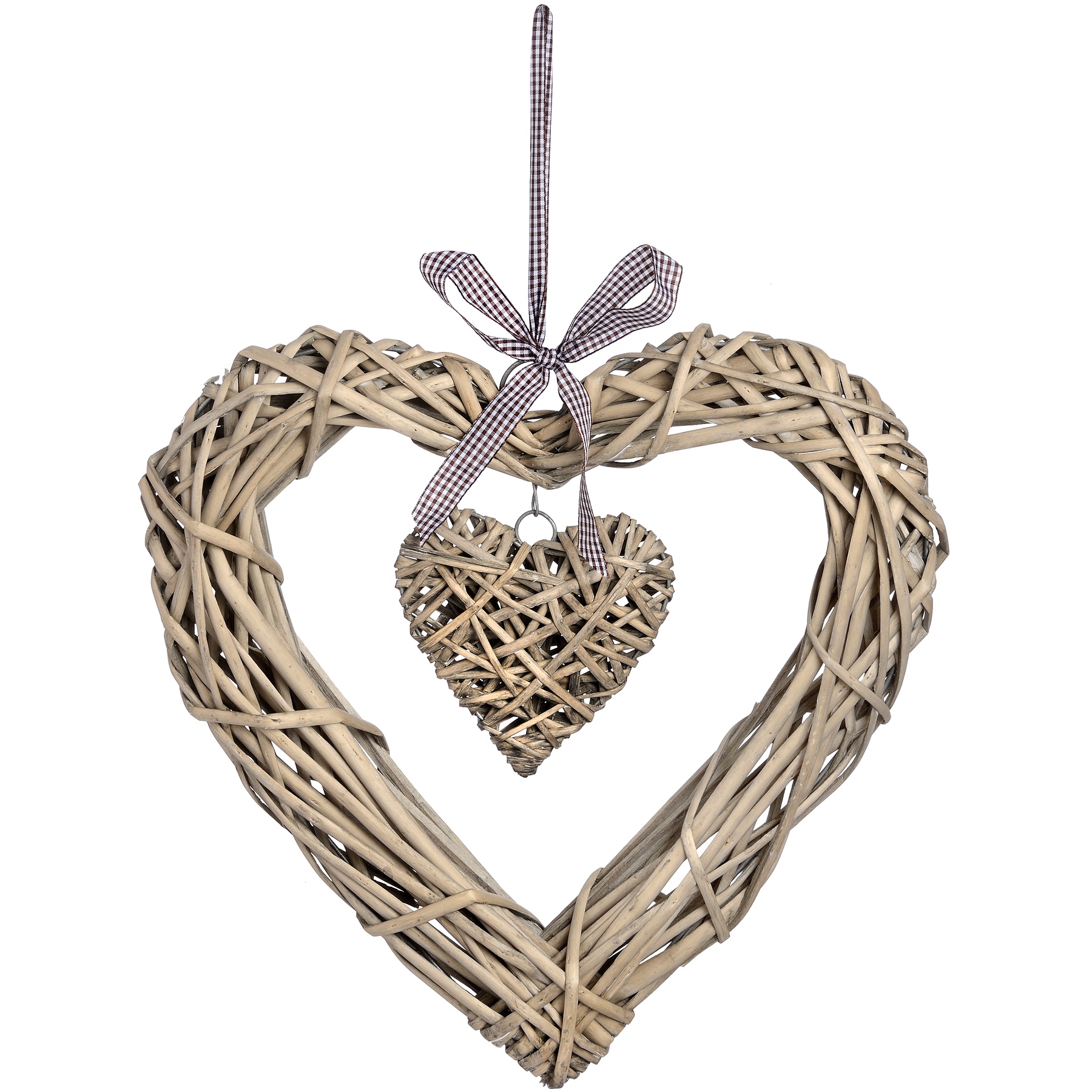 Large Wicker Heart Wreath From Hill Interiors