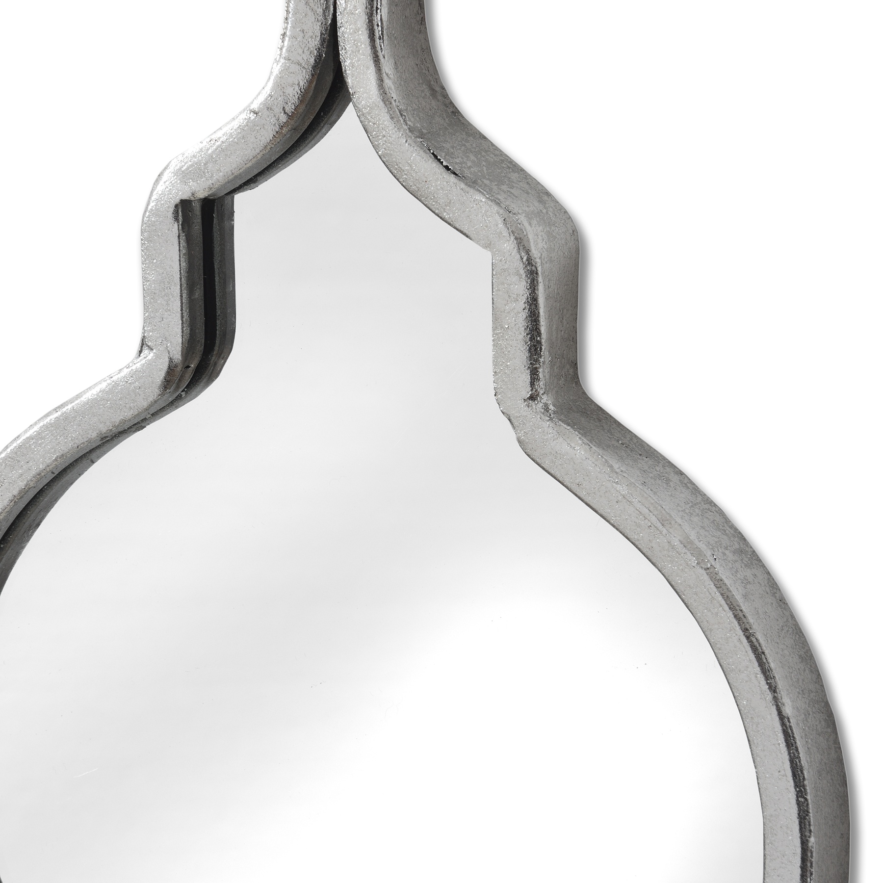 Silver Quarterfoil Decorative Hanging Mirror - Image 2