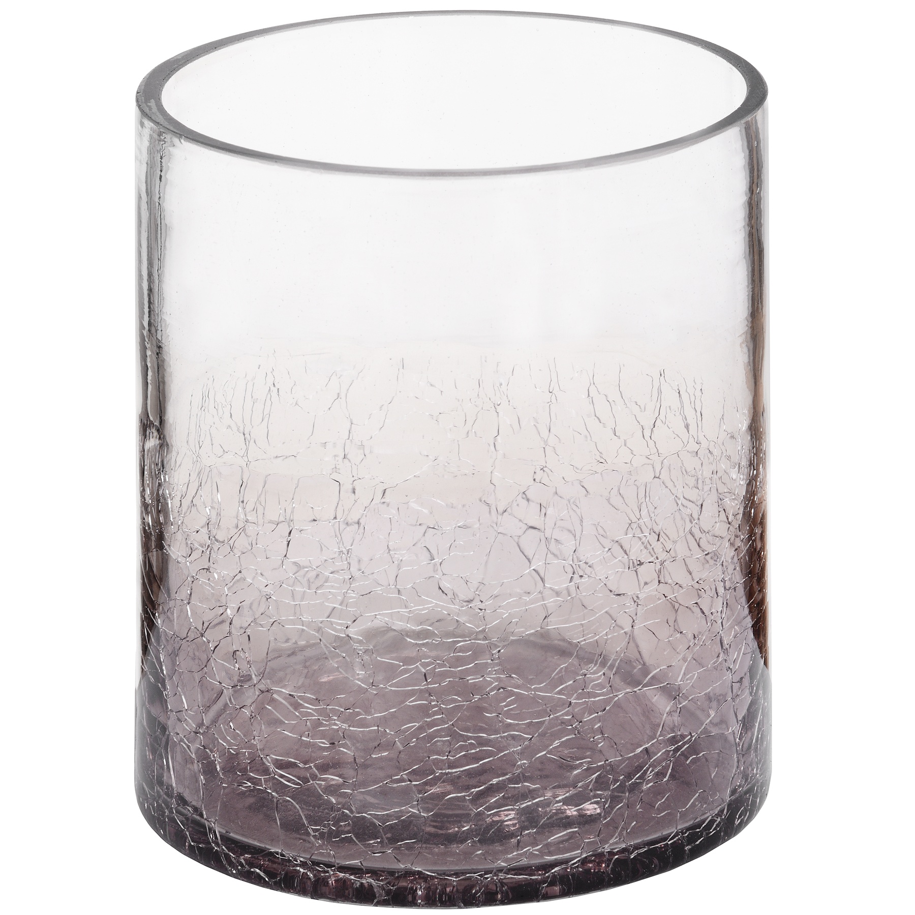 Small Smoked Crackle Effect Candle Holder - Image 4