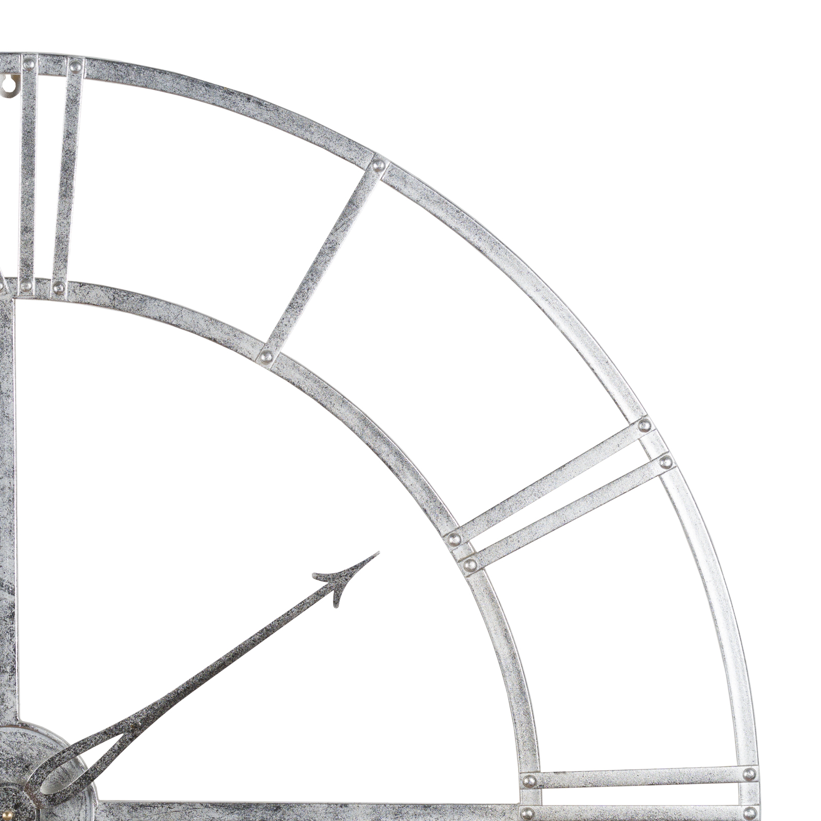 Large Silver Foil Skeleton Wall Clock - Image 2