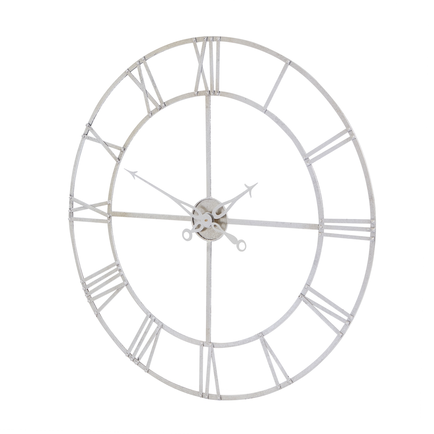 Large Silver Foil Skeleton Wall Clock - Image 2