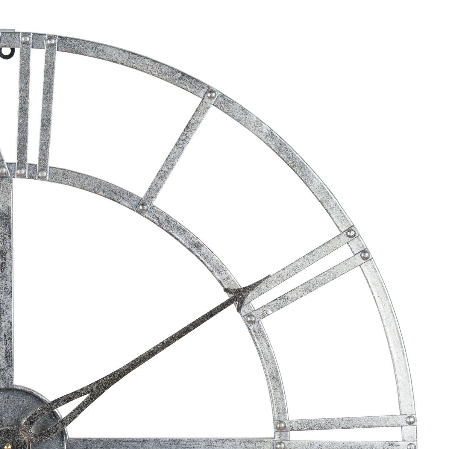 Silver Foil Skeleton Wall Clock Wholesale by Hill Interiors