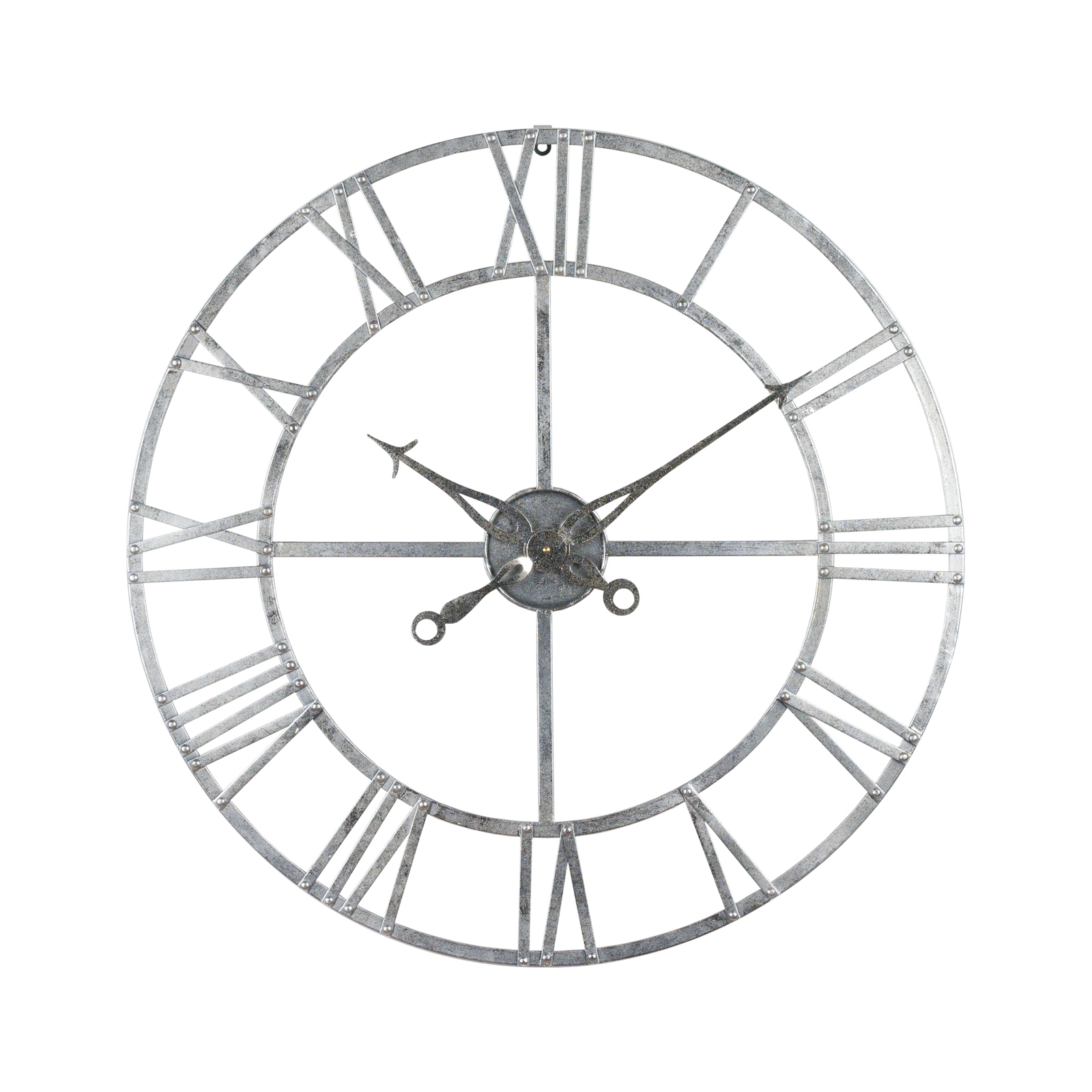 Silver Foil Skeleton Wall Clock Wholesale by Hill Interiors