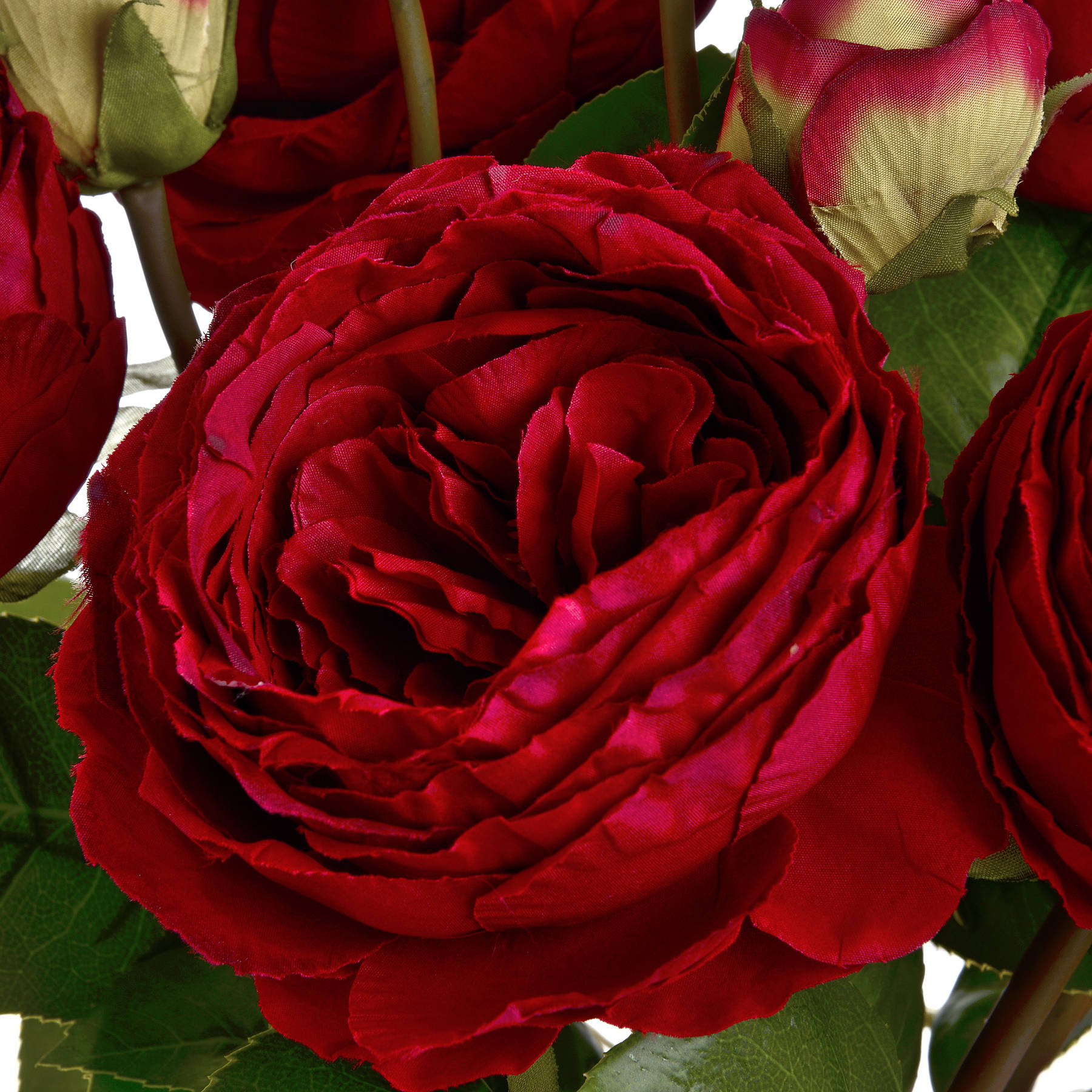 Deep Red Wedding Peony Rose Spray - Image 5