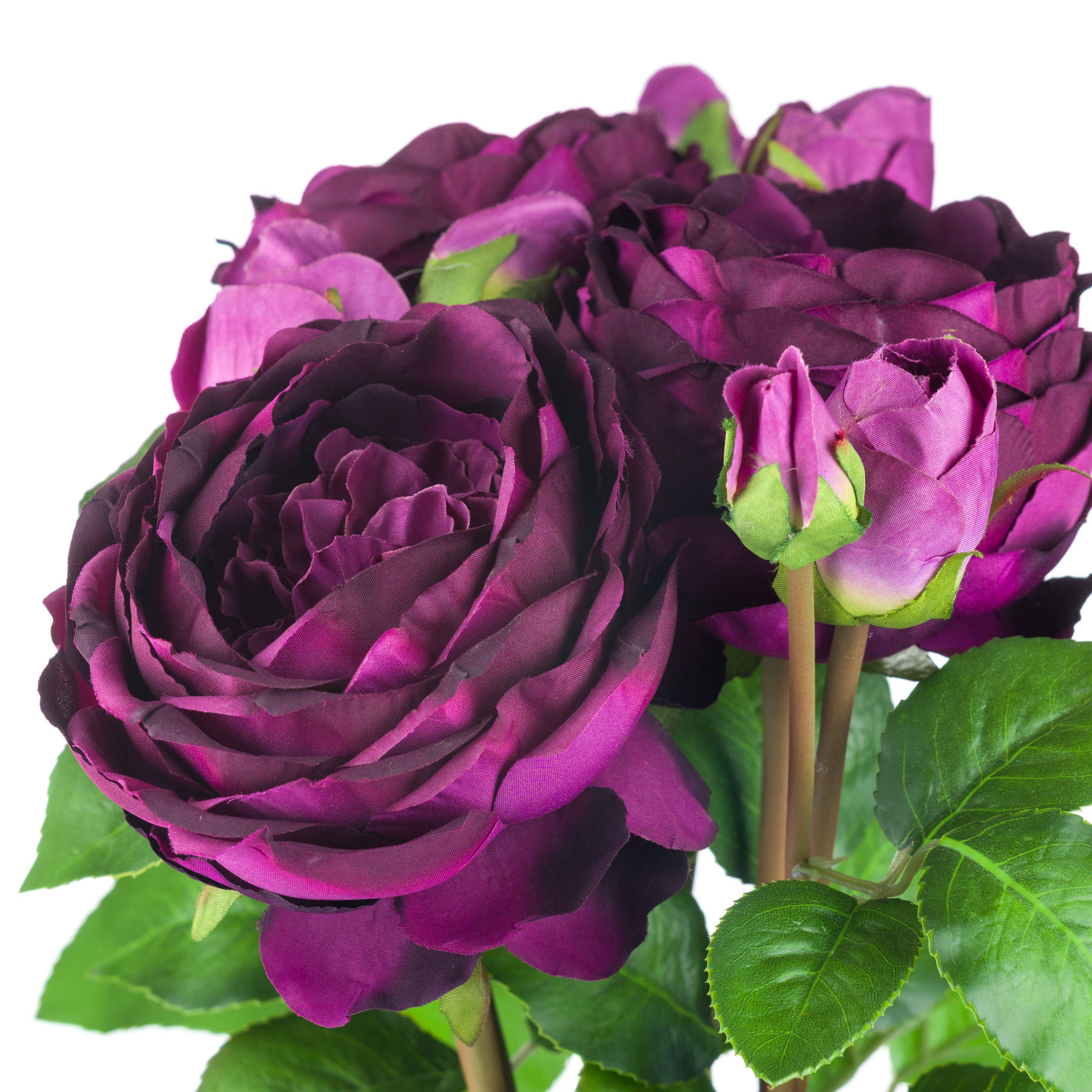 Deep Purple Wedding Peony Rose Spray - Image 5