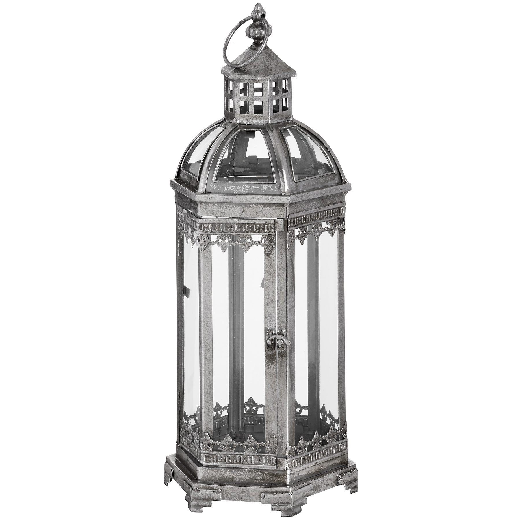 silver wall lantern
