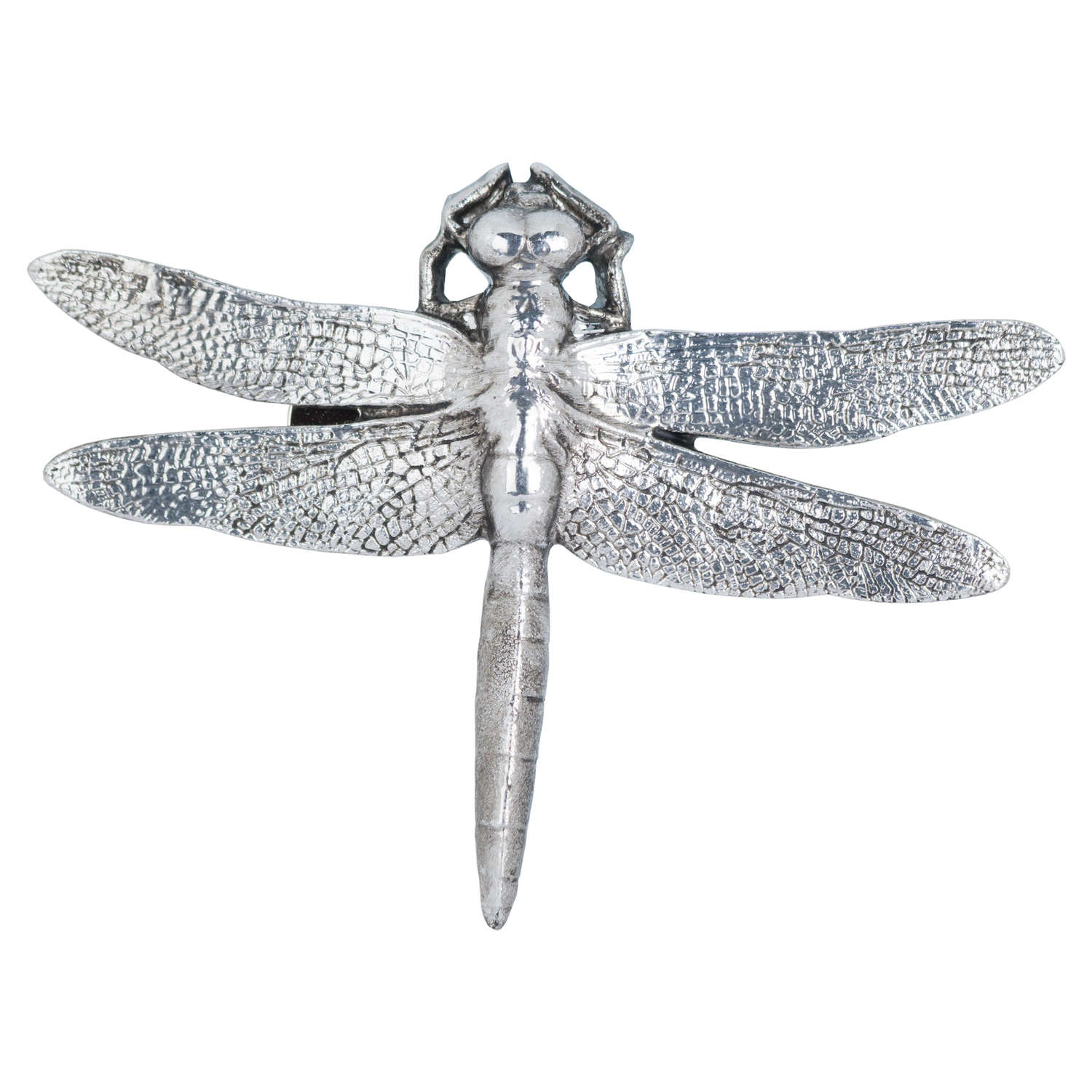 Antique Silver Dragonfly Decorative Clip - Image 1