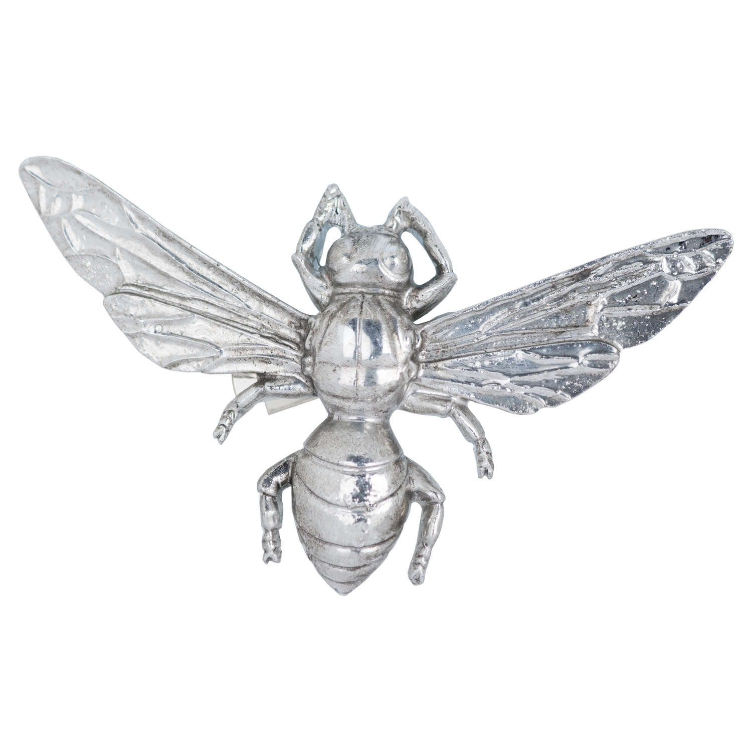 Antique Silver Bumble Bee Decorative Clip - Image 1