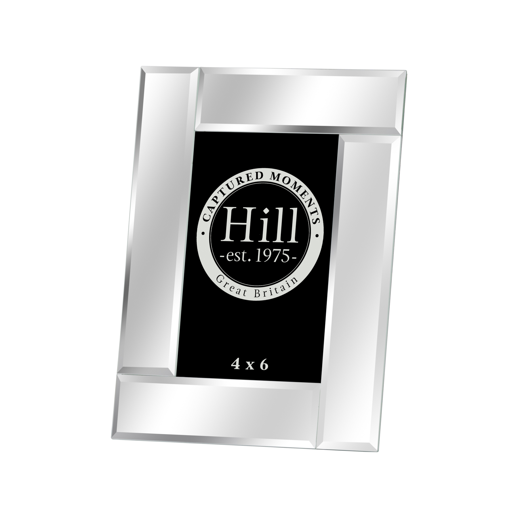 Mirrored bevelled glass photo frame 4x6" From Hill Interiors