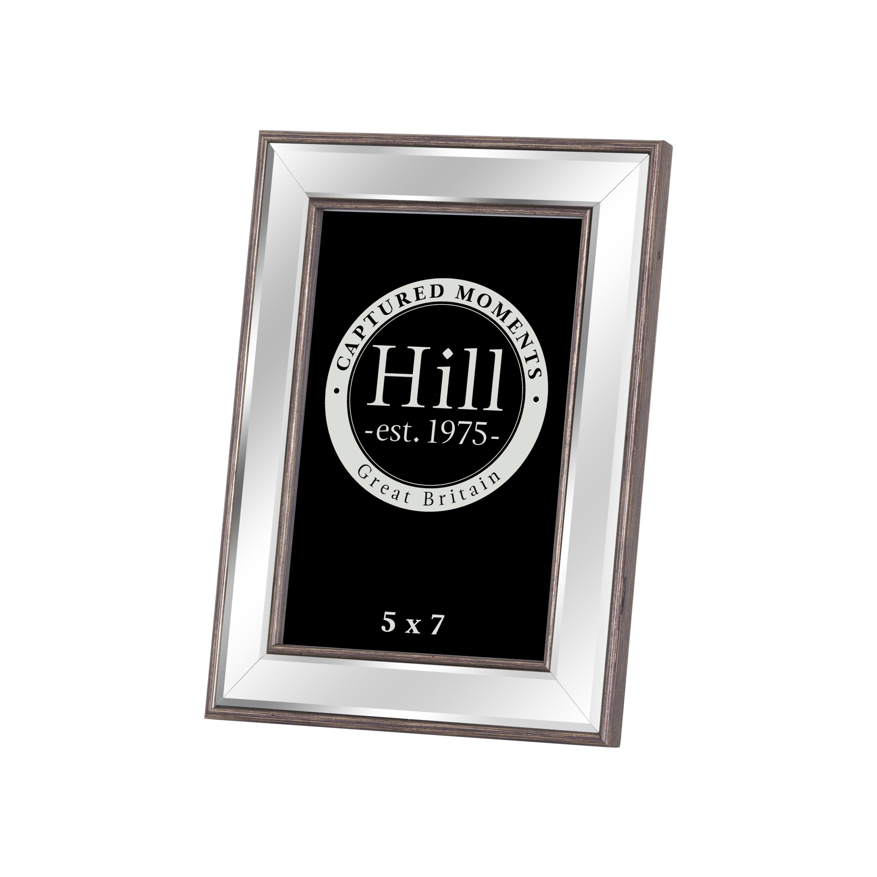 champagne edged bevelled mirror photo frame 5x7" Wholesale by Hill
