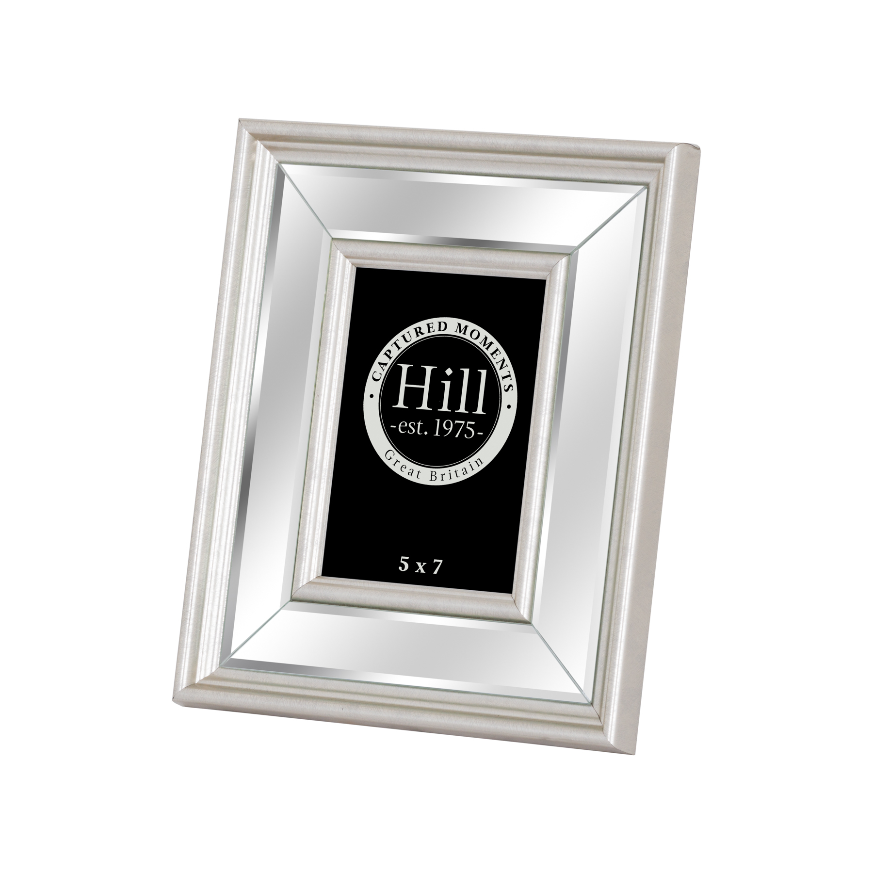 Silver Bevelled Mirrored Photo Frame 5x7 From Hill Interiors