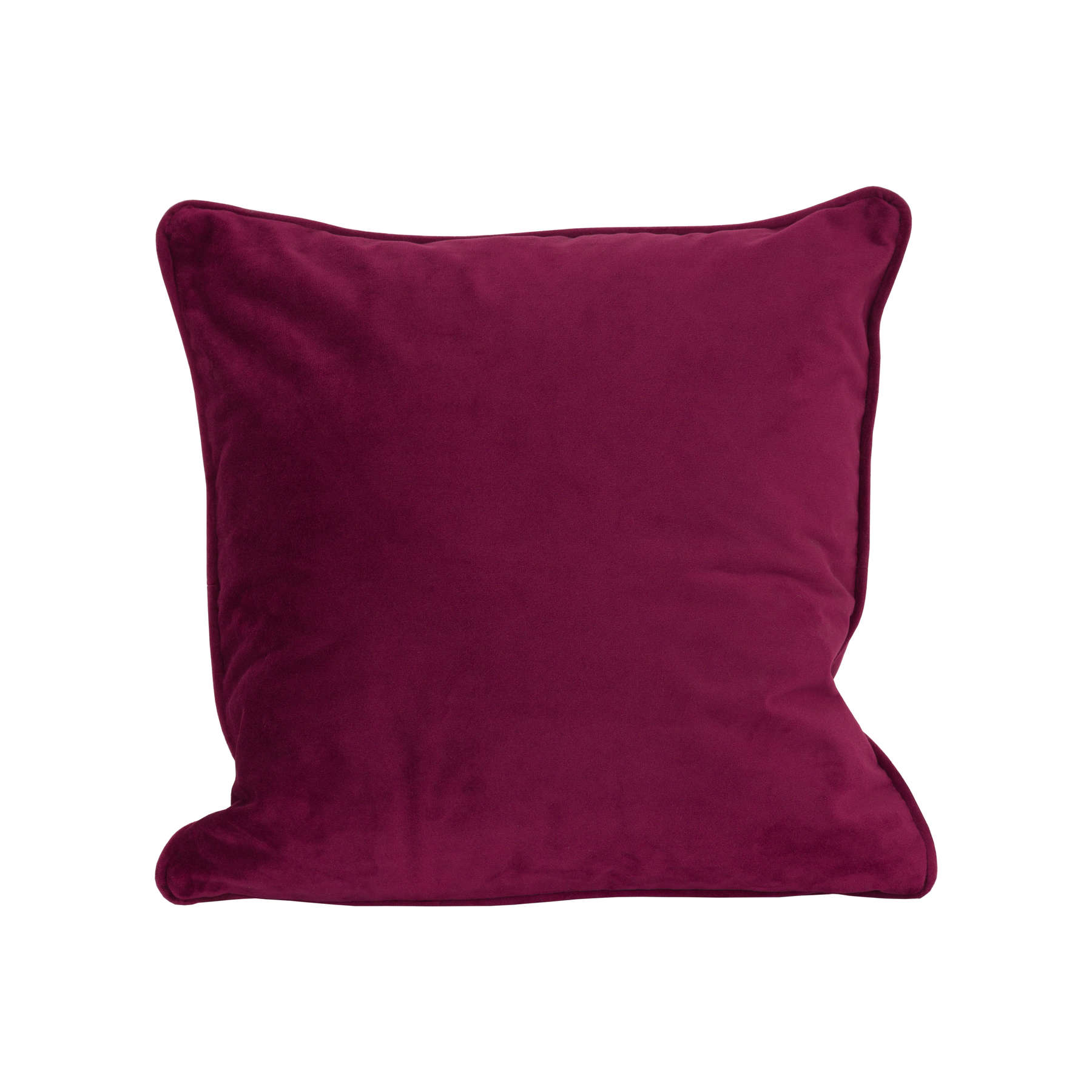 Aubergine Velvet Cushion 40x40cm Wholesale by Hill Interiors