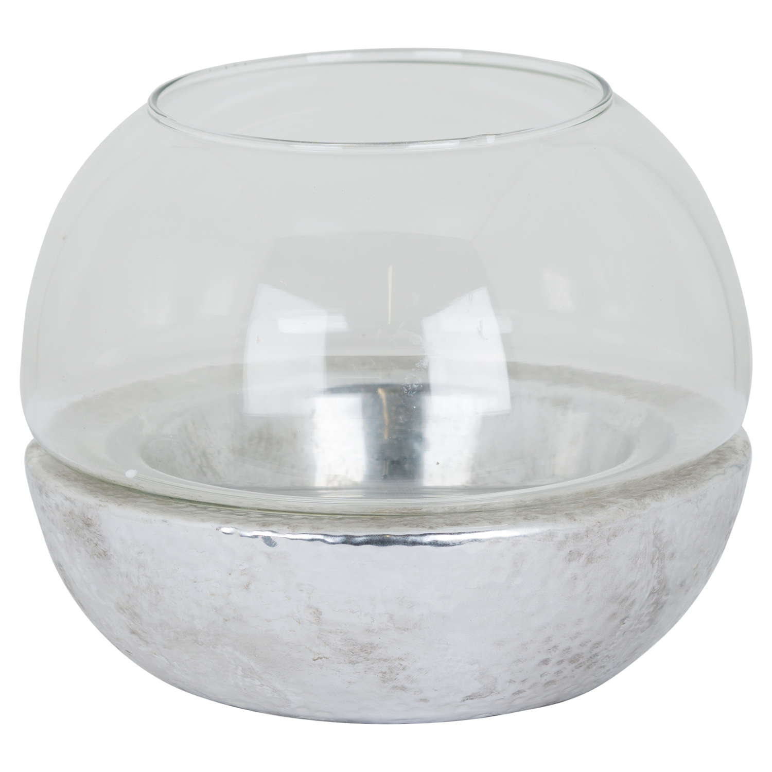 Metallic Ceramic Spherical Hurricane Lantern - Image 1
