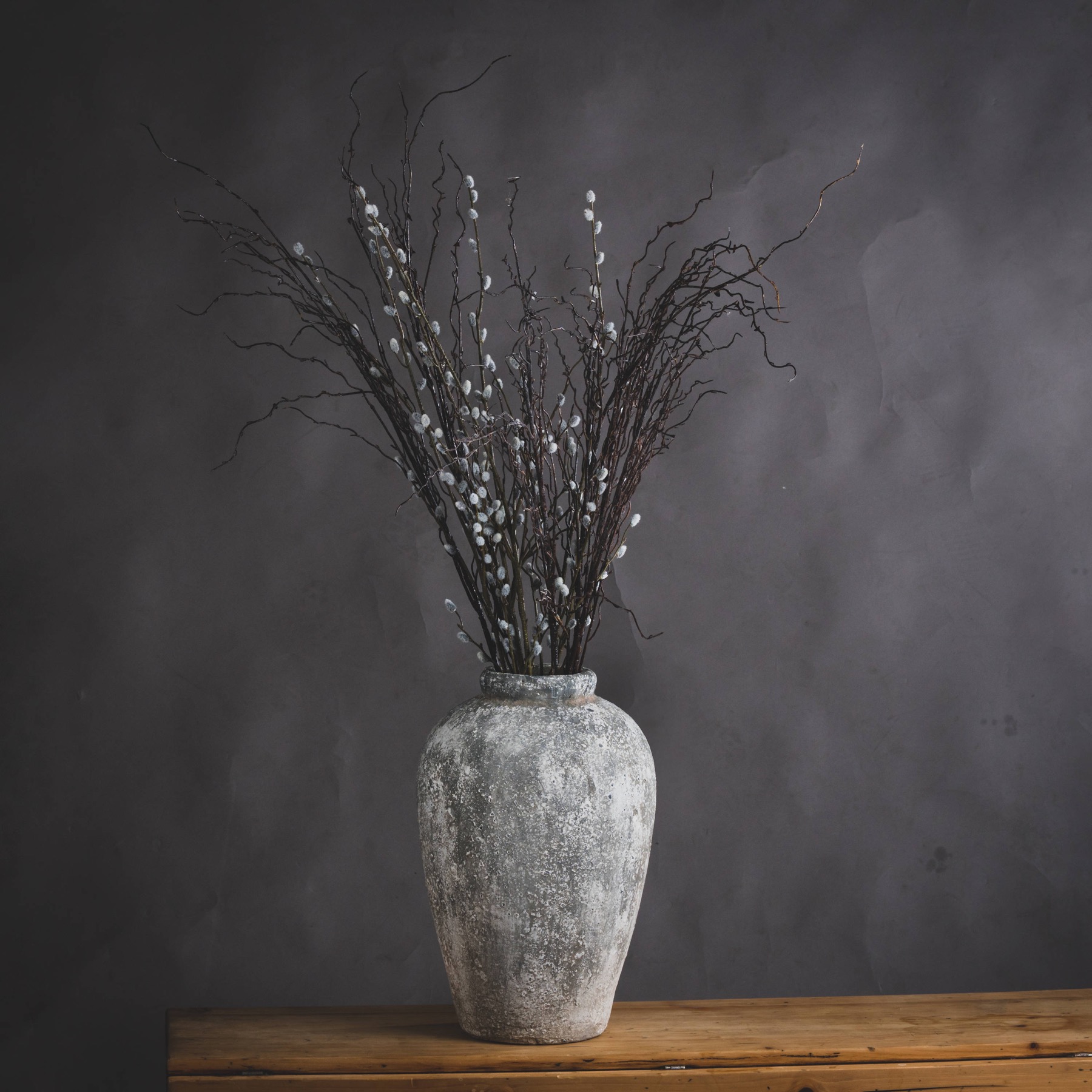 Aged Stone Tall Ceramic Vase - Image 5