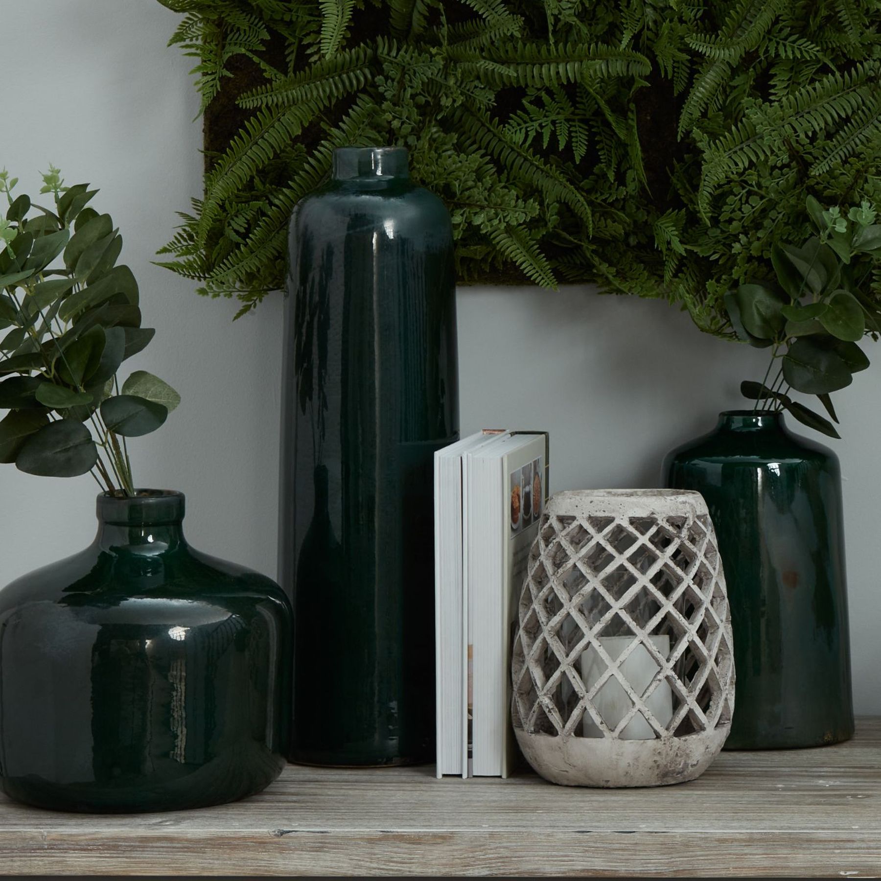 Large Conical Ceramic Lattice Hurricane Lantern - Image 3