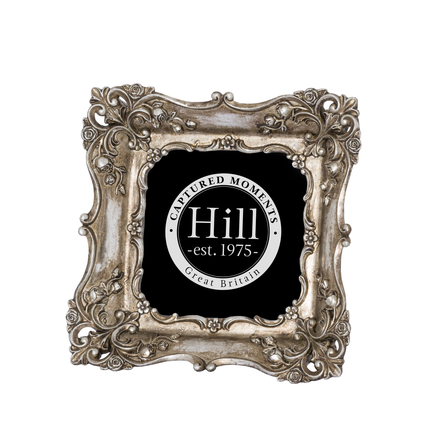 Antique metallic silver ornate photo frame 4x4 Wholesale by Hill