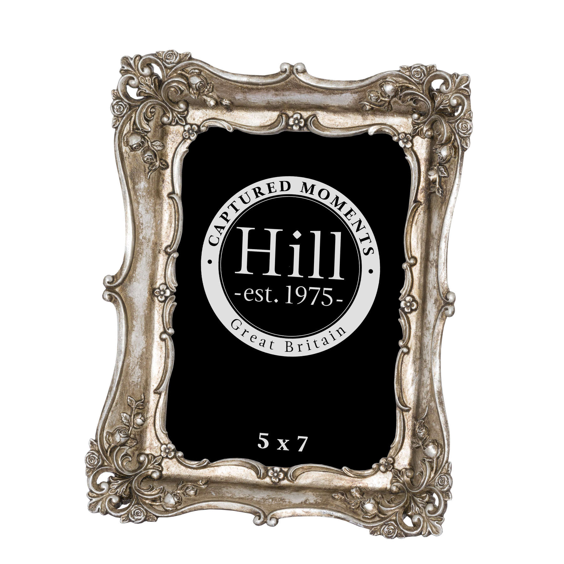 Antique metallic silver ornate photo frame 5x7 Wholesale by Hill