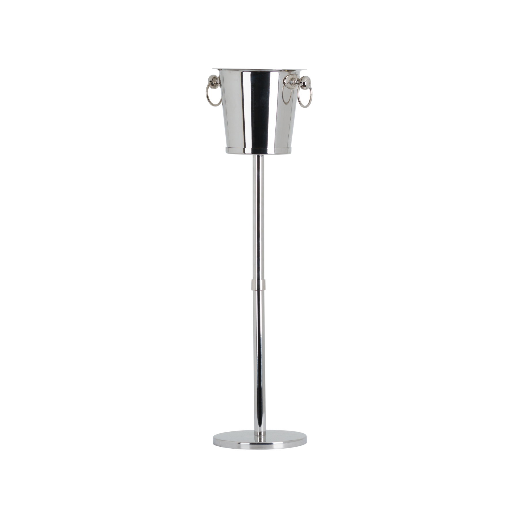 Champagne Bucket On Stand Finished Nickel - Image 1