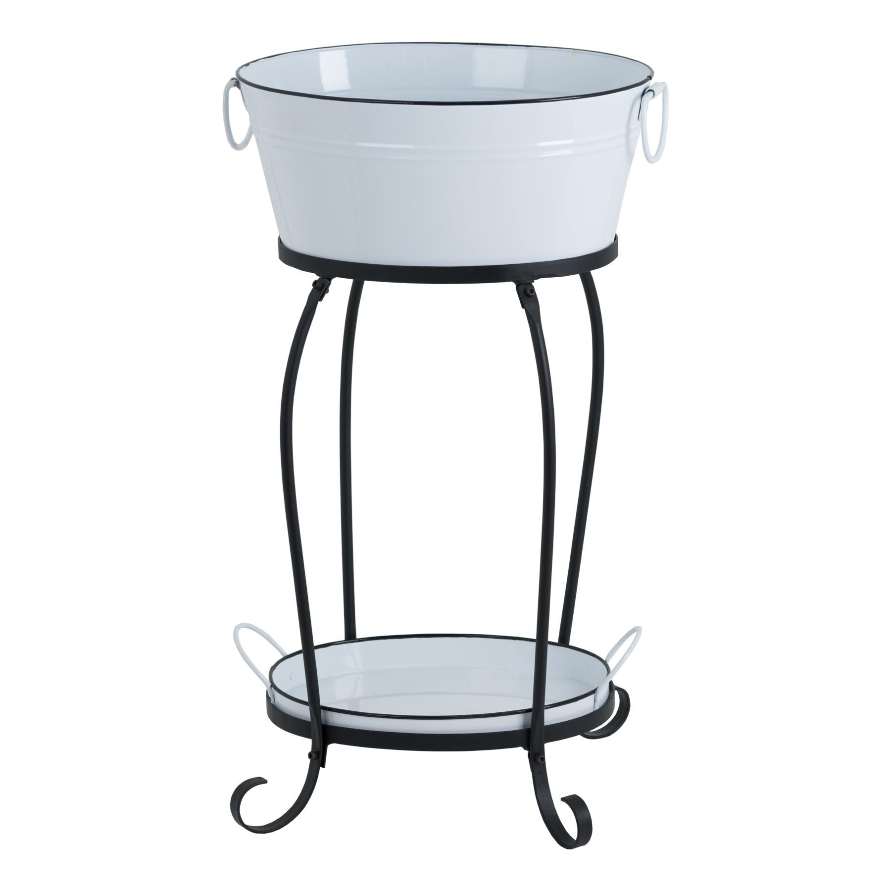 Drinks Ice Bucket On Stand With Storage Tray From Hill Interiors