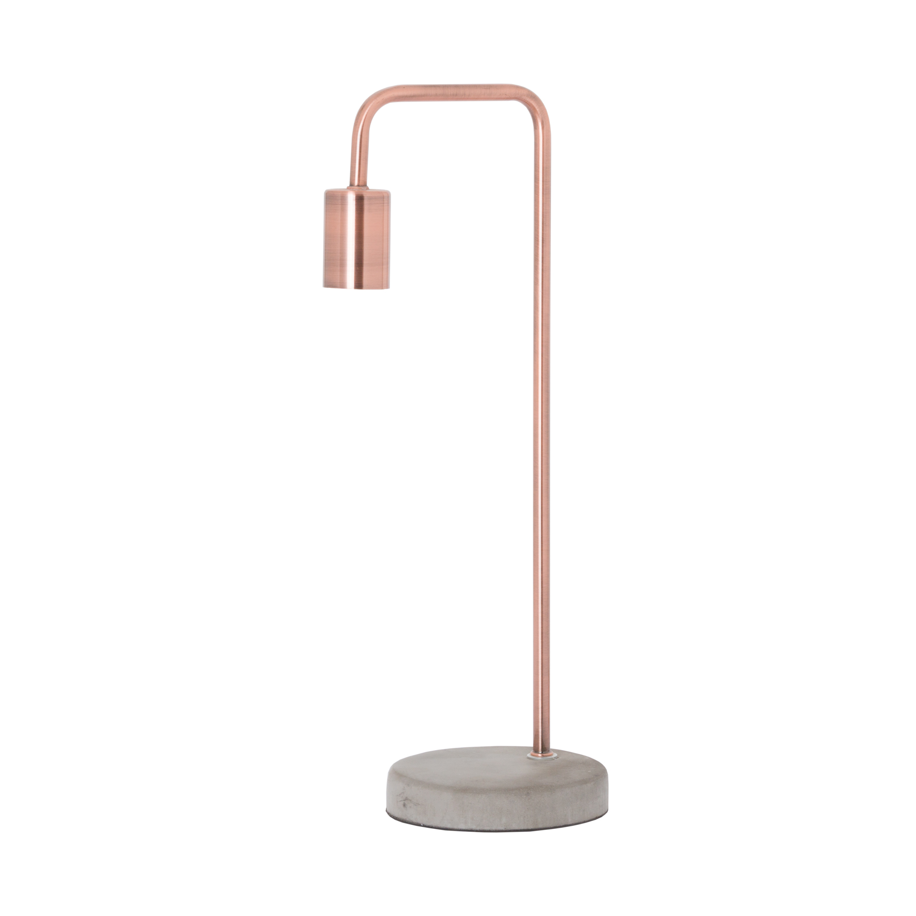 Copper Industrial Lamp With Stone Base - Image 1