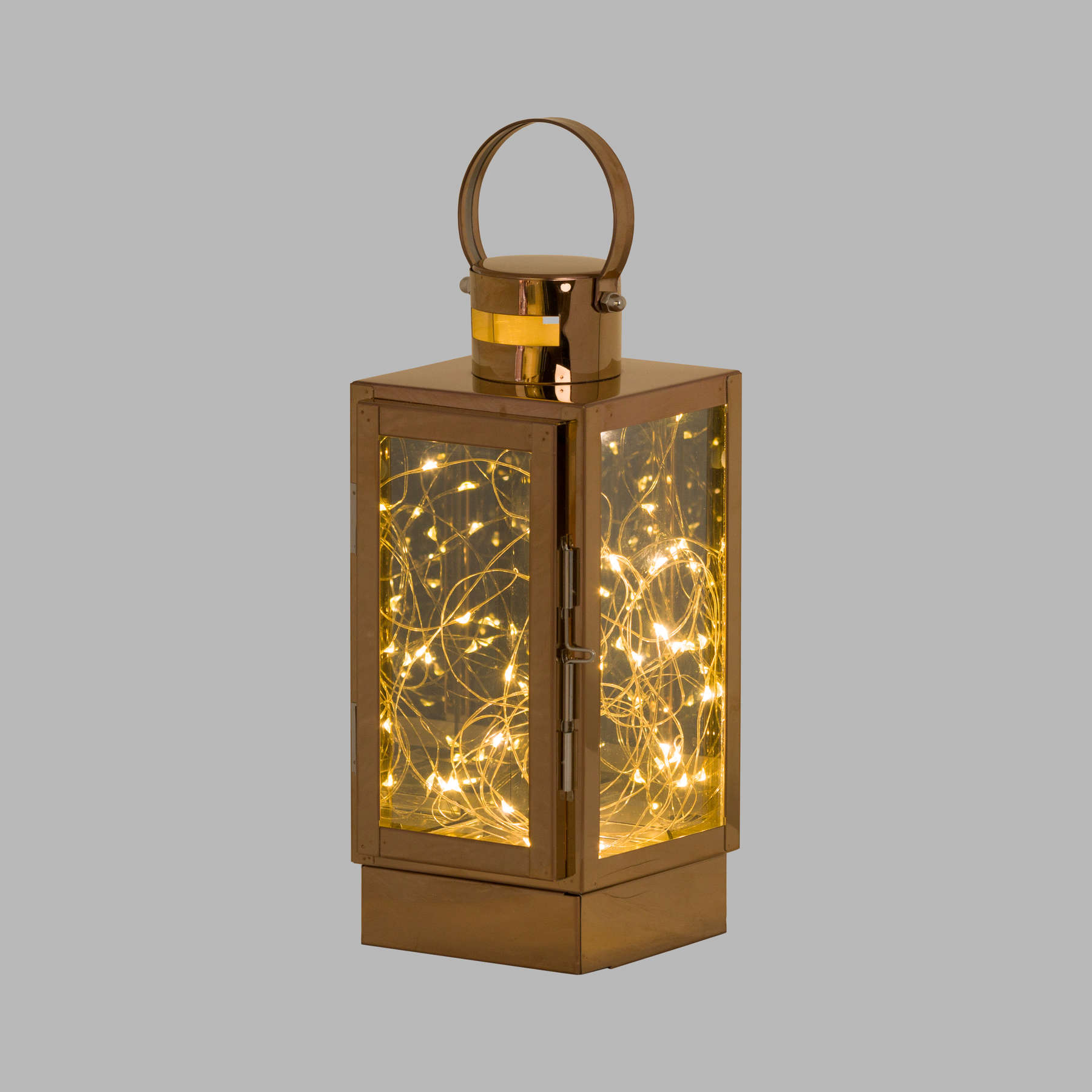 Copper Lantern With Led Micro Lights - Image 2