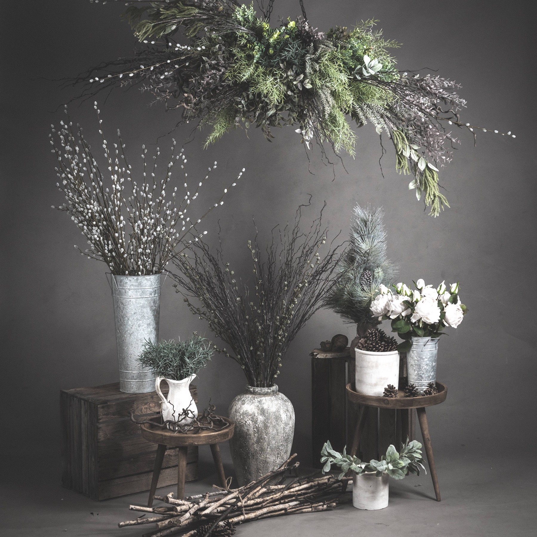 Pussy Willow Branch  Wholesale by Hill Interiors