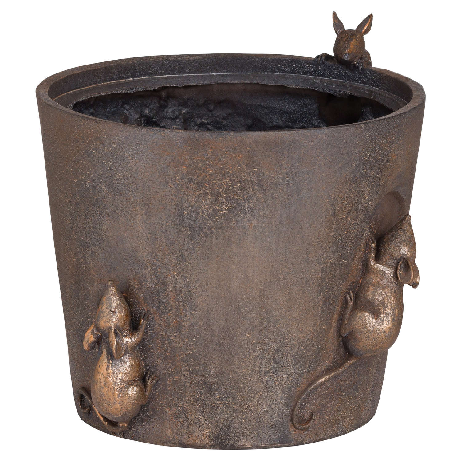 Flower Pot With Mice Detail - Image 1