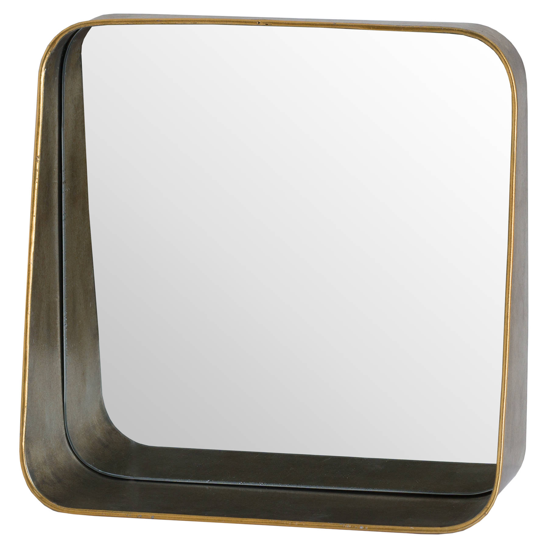 Antique Bronze Shelf Mirror From Hill Interiors