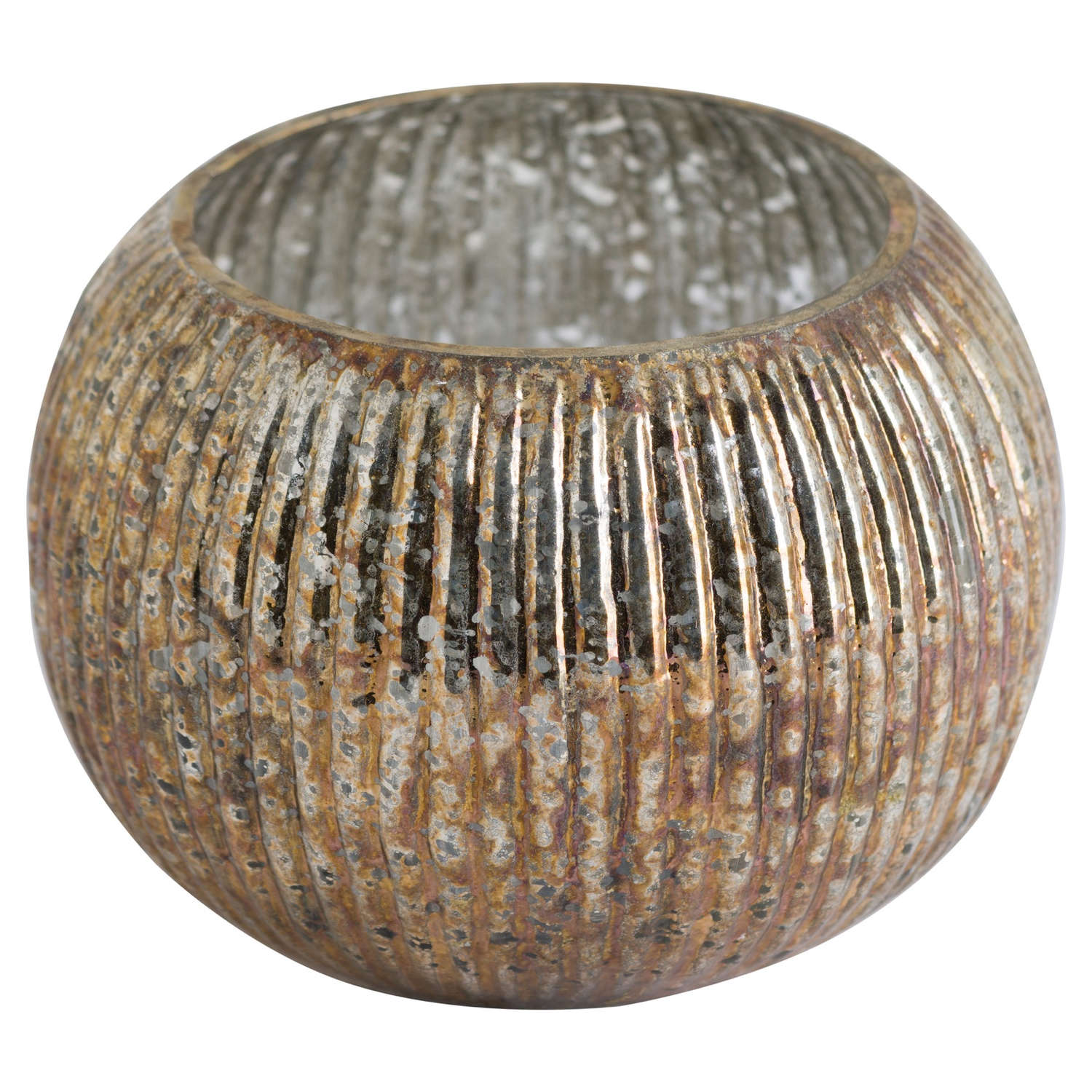 Large Round Candle Holder In Antique Bronze Finish From Hill Interiors