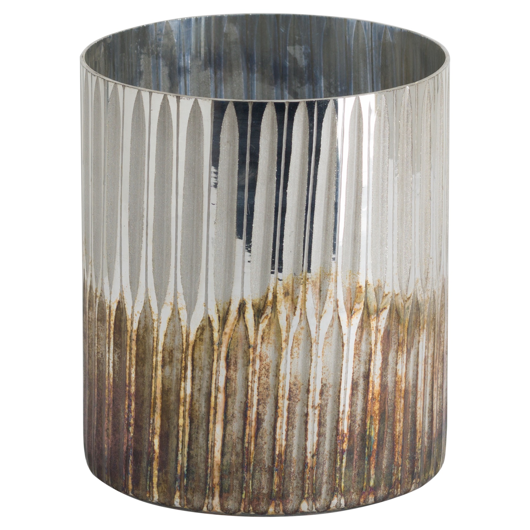 Grey And  Bronze Large Ombre Candle Holder - Image 1