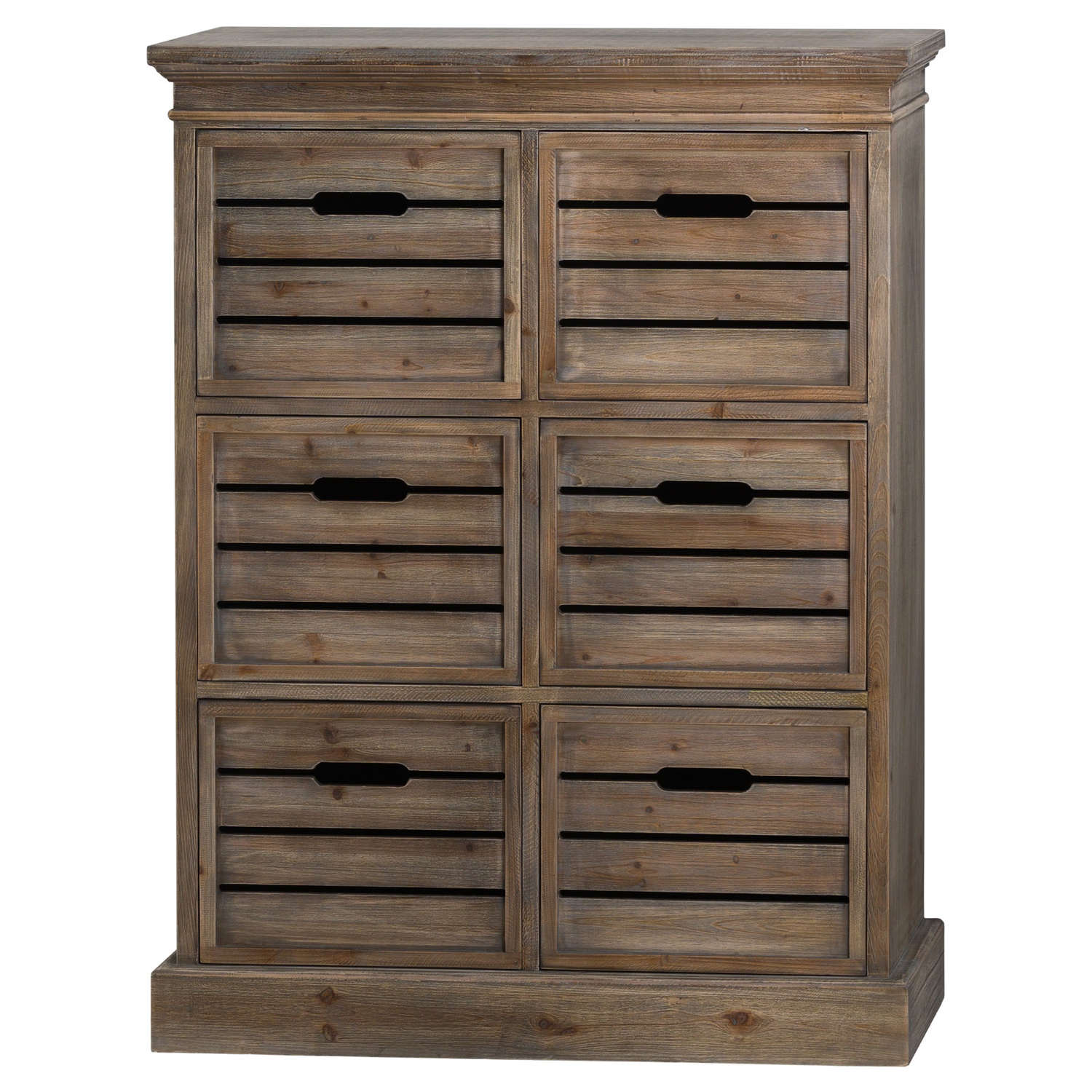 Brooklyn Distressed Pine Six Drawer Chest Wholesale by Hill Interiors