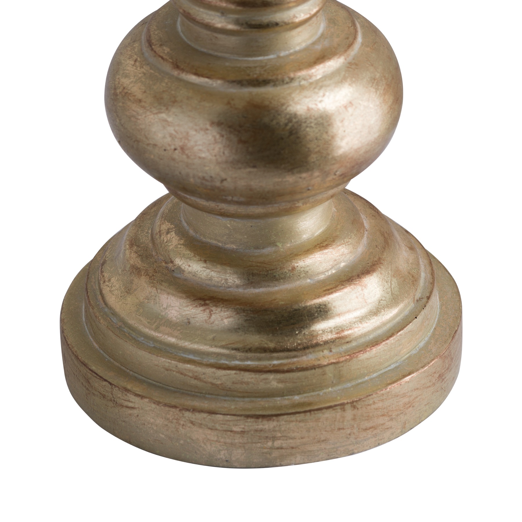 Antique Brass Effect Squat Candle Holder - Image 2