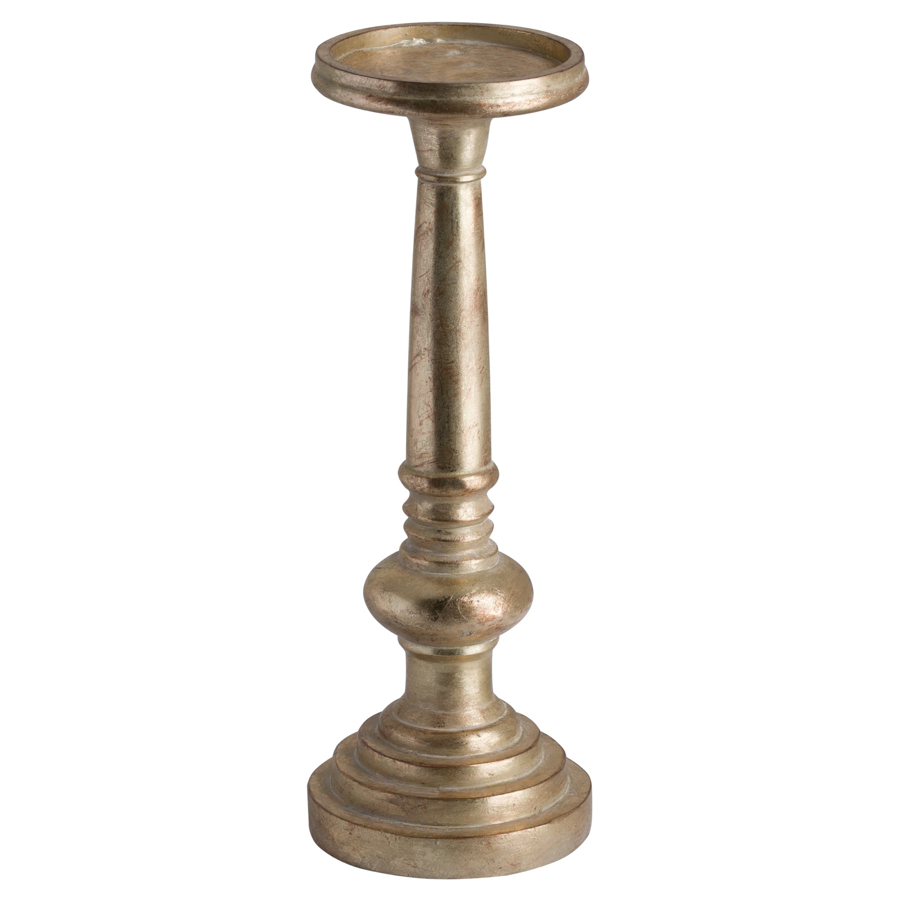 Antique Brass Effect Candle Holder - Image 1