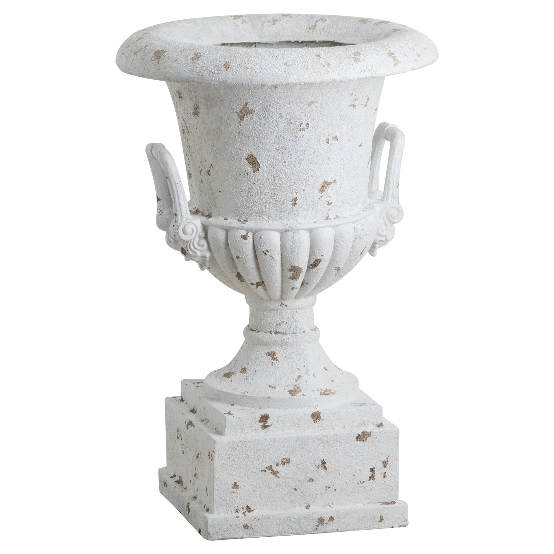 Antique White Large Outdoor Urn Planter From Hill Interiors