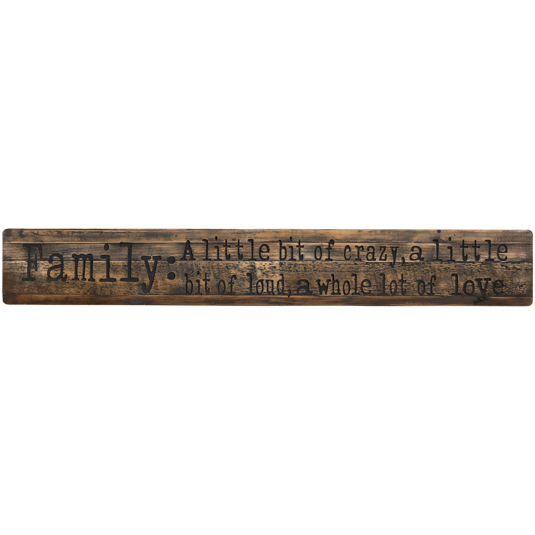 Family Large Rustic Wooden Message Plaque - Image 1
