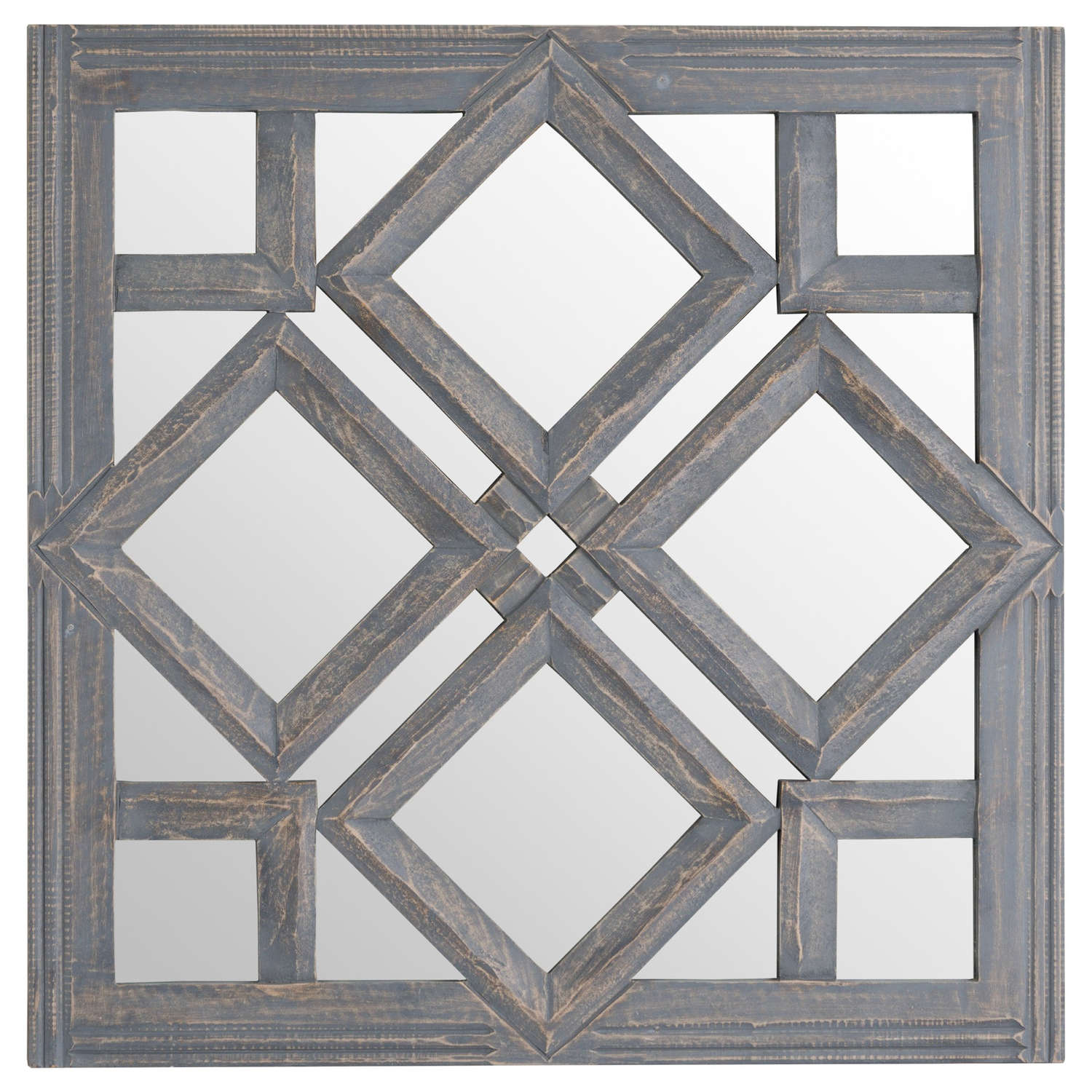 Geometric Diamond Cut Out Wall Mirror - Image 1