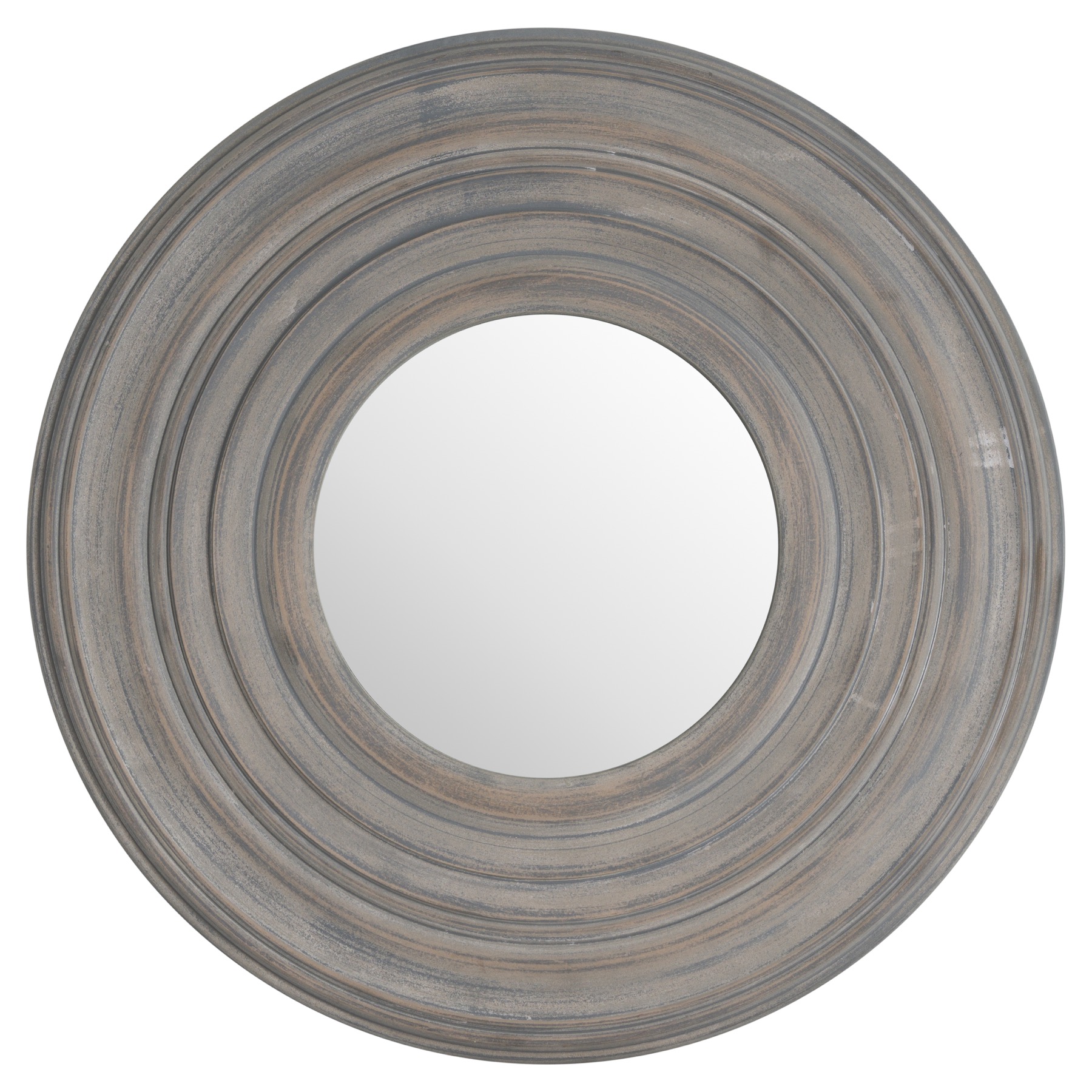 Grey Painted Round Textured Mirror Wholesale by Hill Interiors