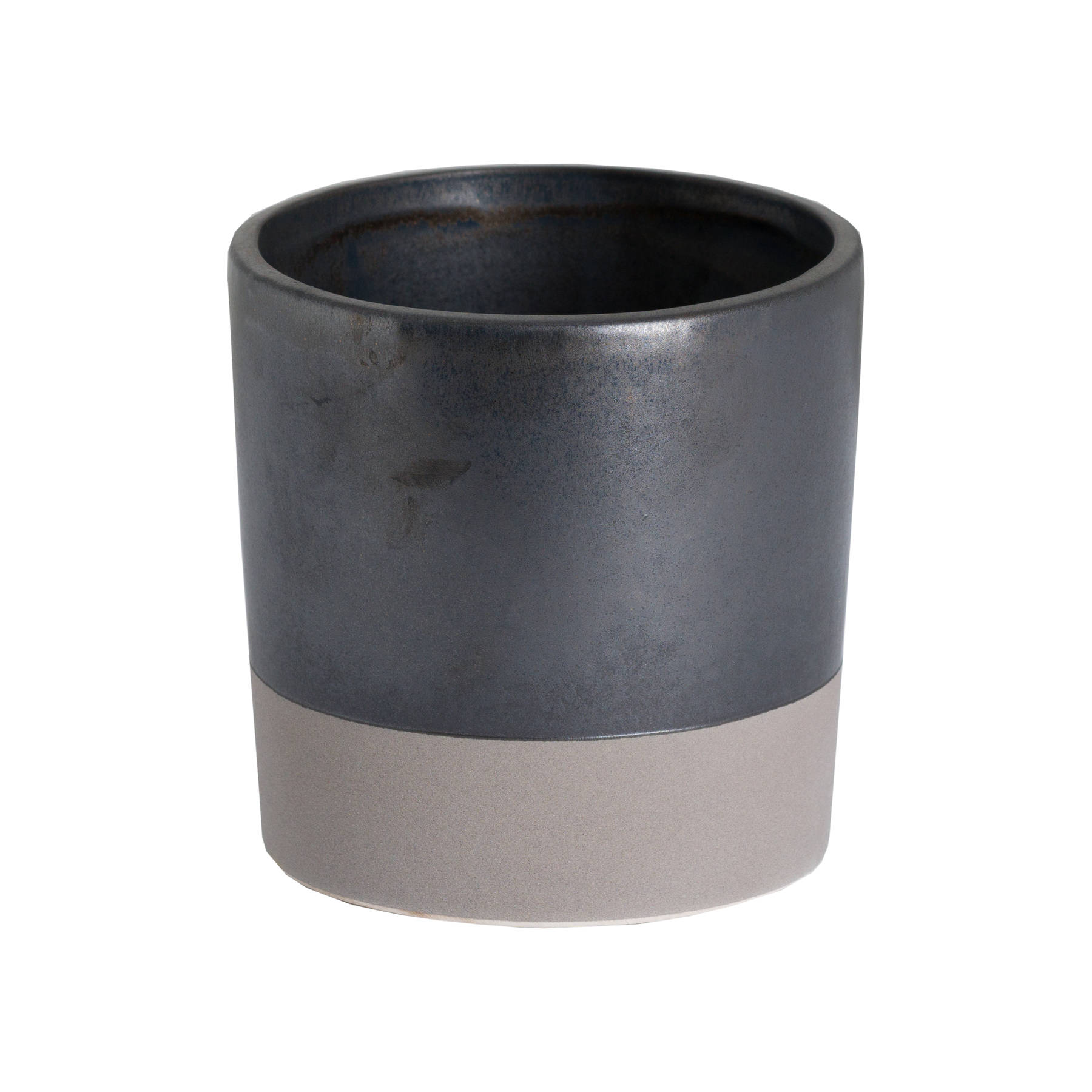 Metallic Grey Ceramic Planter - Image 1