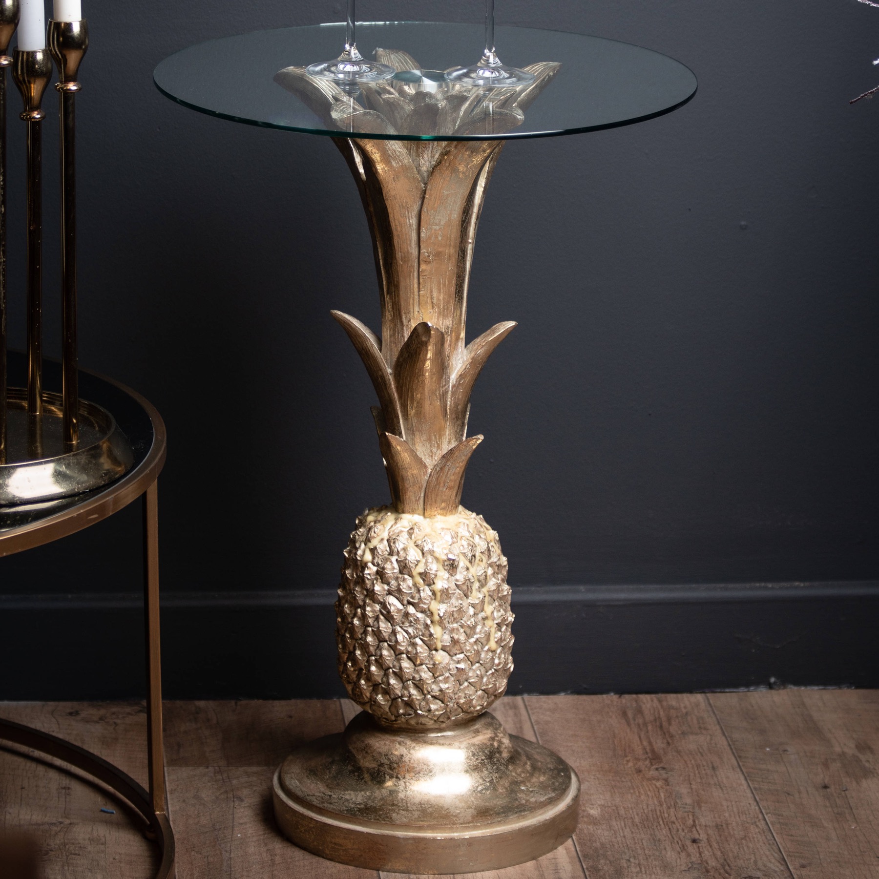 Ashby Gold Pineapple Side Table - Image 3