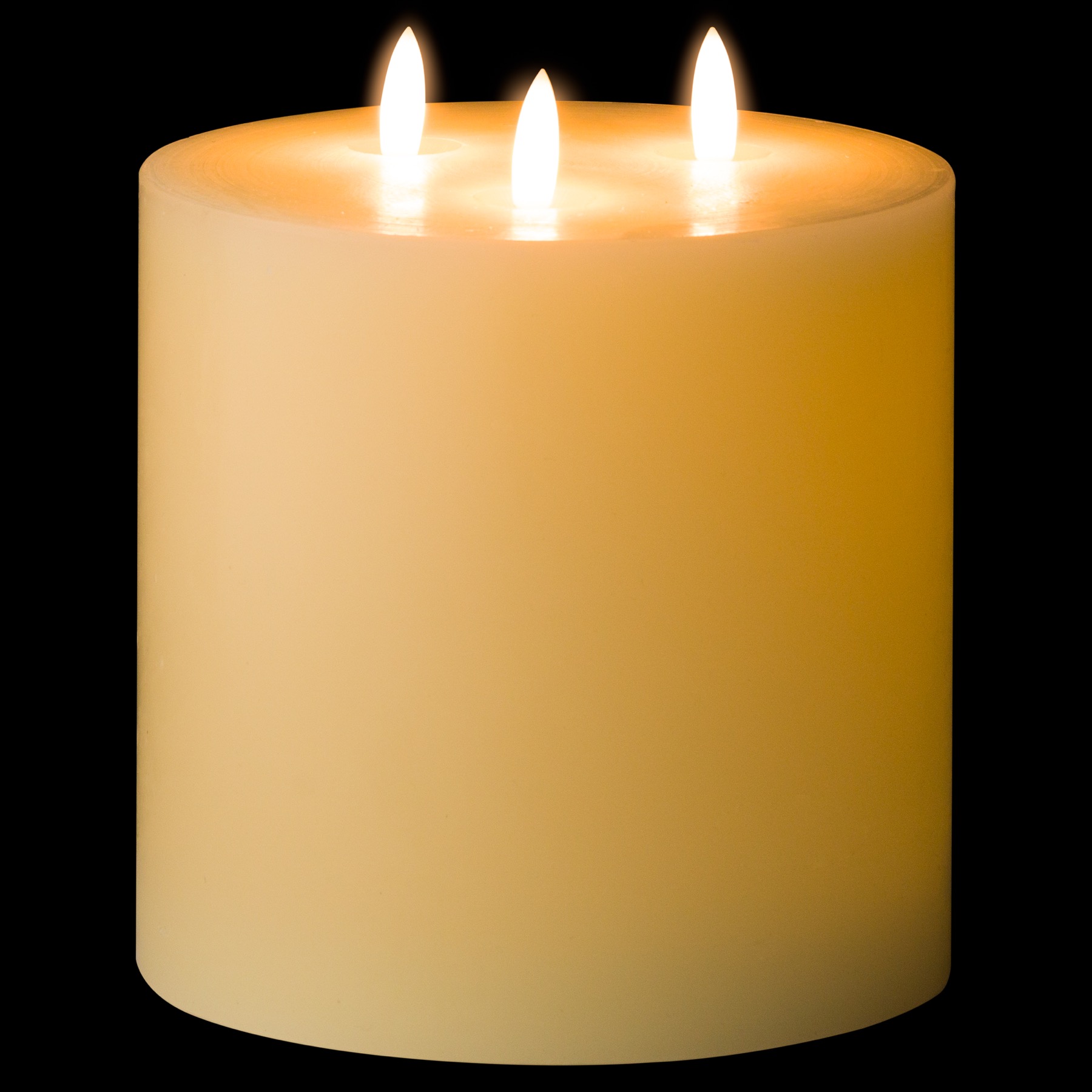 Luxe Collection Natural Glow 6 x 6 LED Cream Candle - Image 2