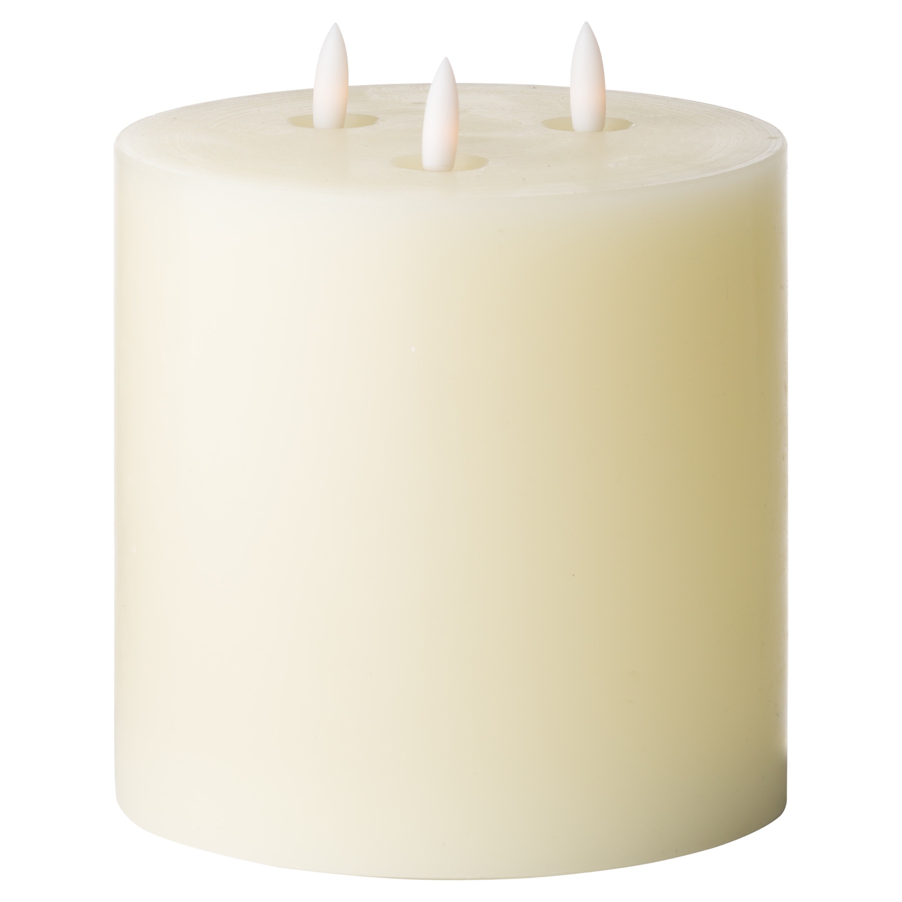 Luxe Collection Natural Glow 6 x 6 LED Cream Candle - Image 1