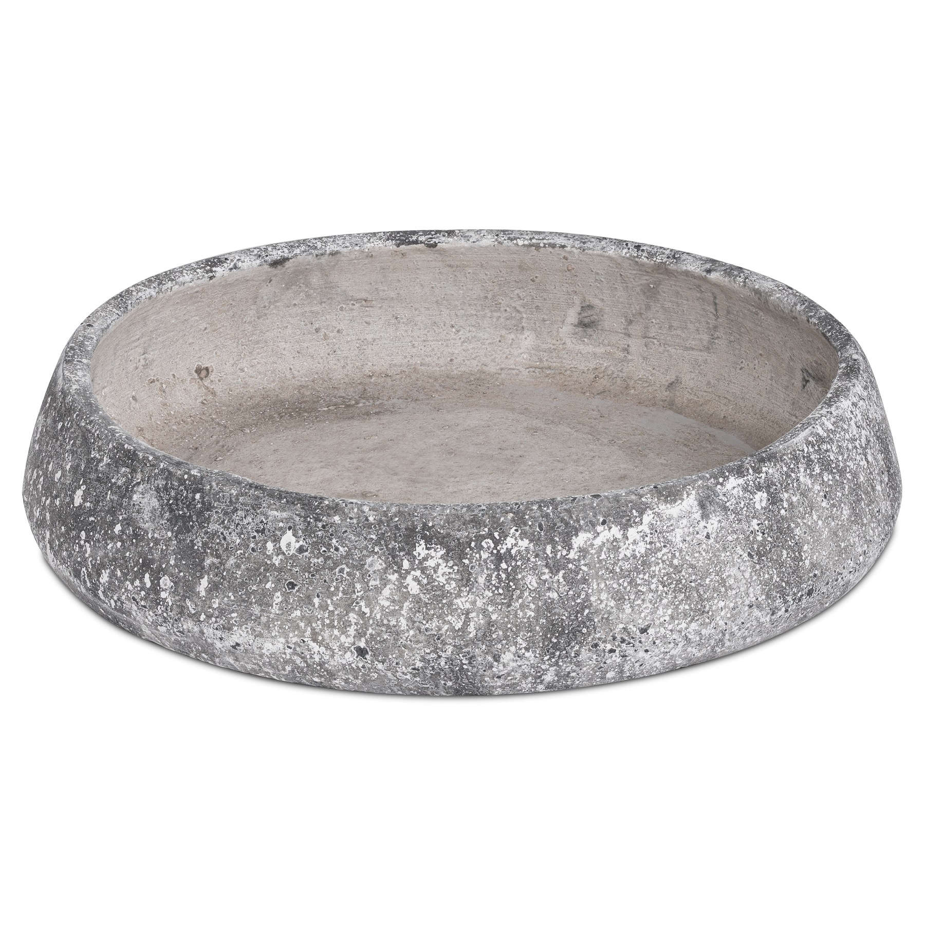 shallow stone planter