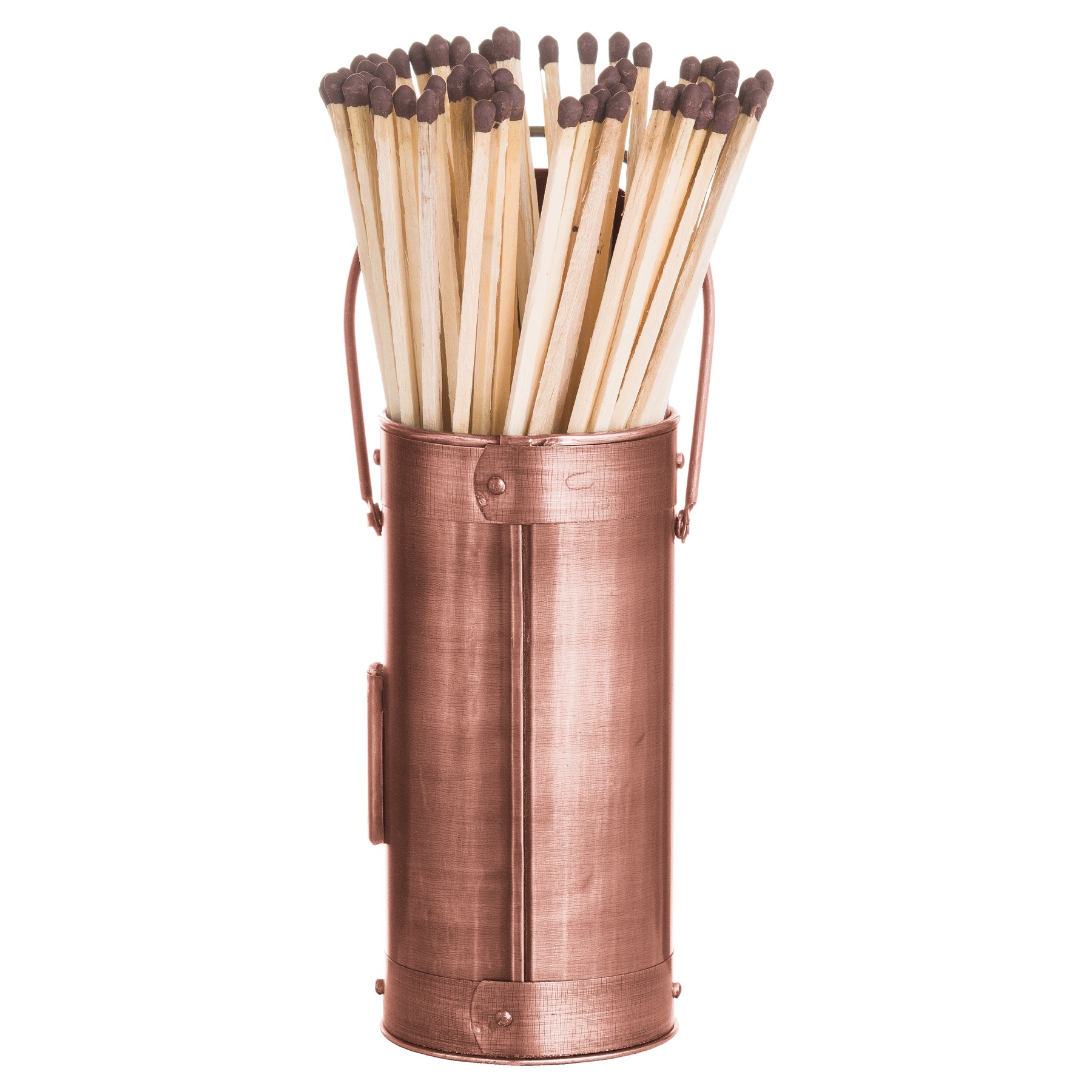 Copper Match Holder With 60 Matches - Image 2