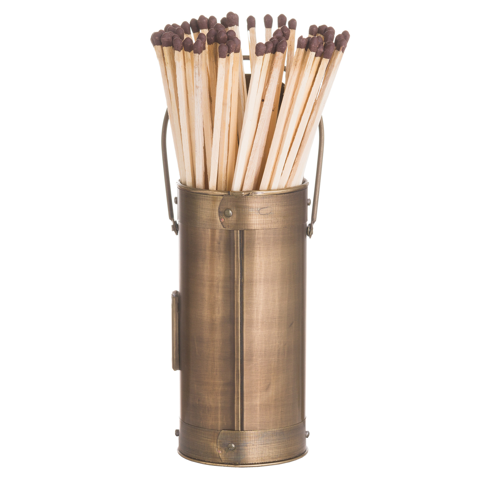 Antique Bronze Matchstick Holder With 60 Matches - Image 3