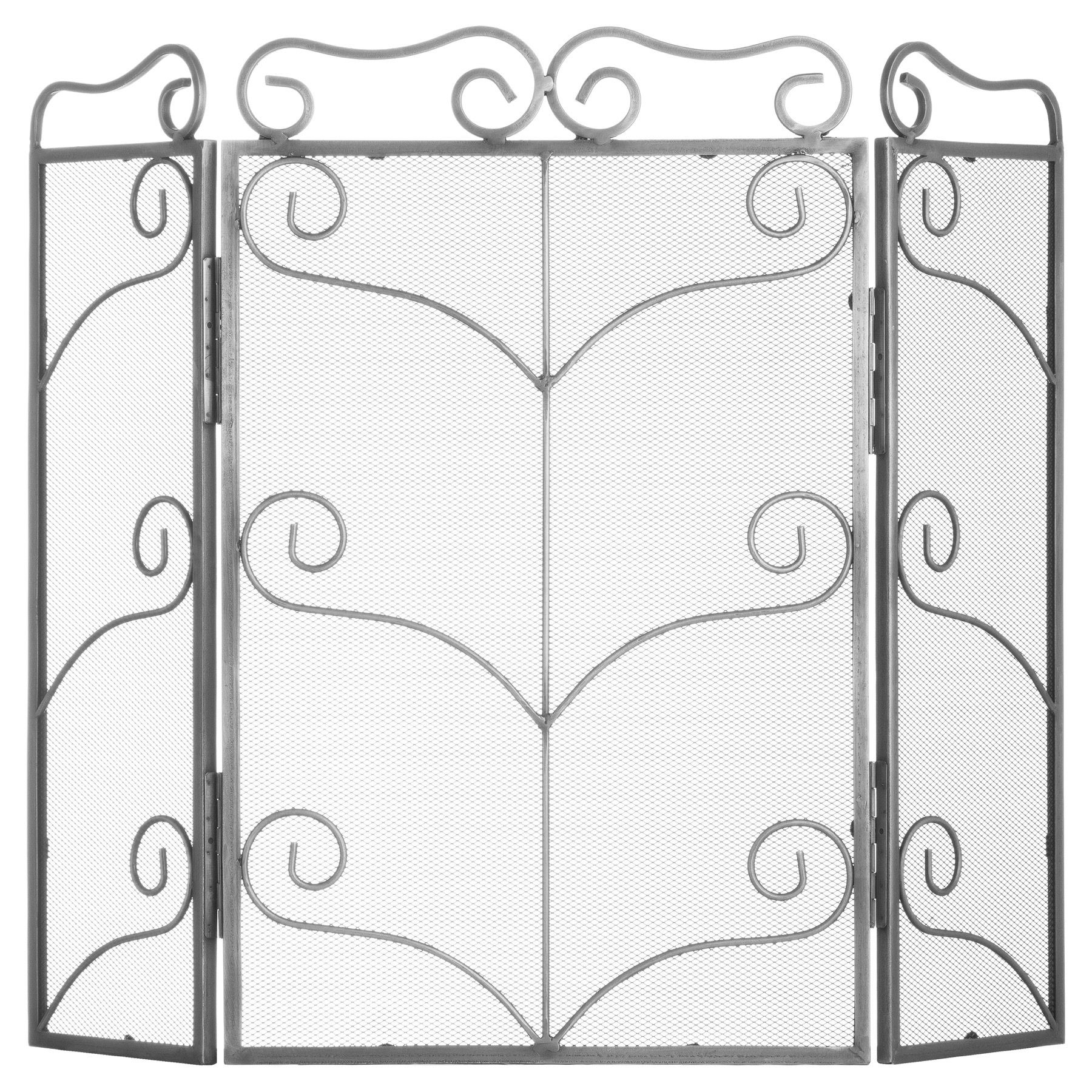Heavy Large Antique Silver Fire Screen - Image 1