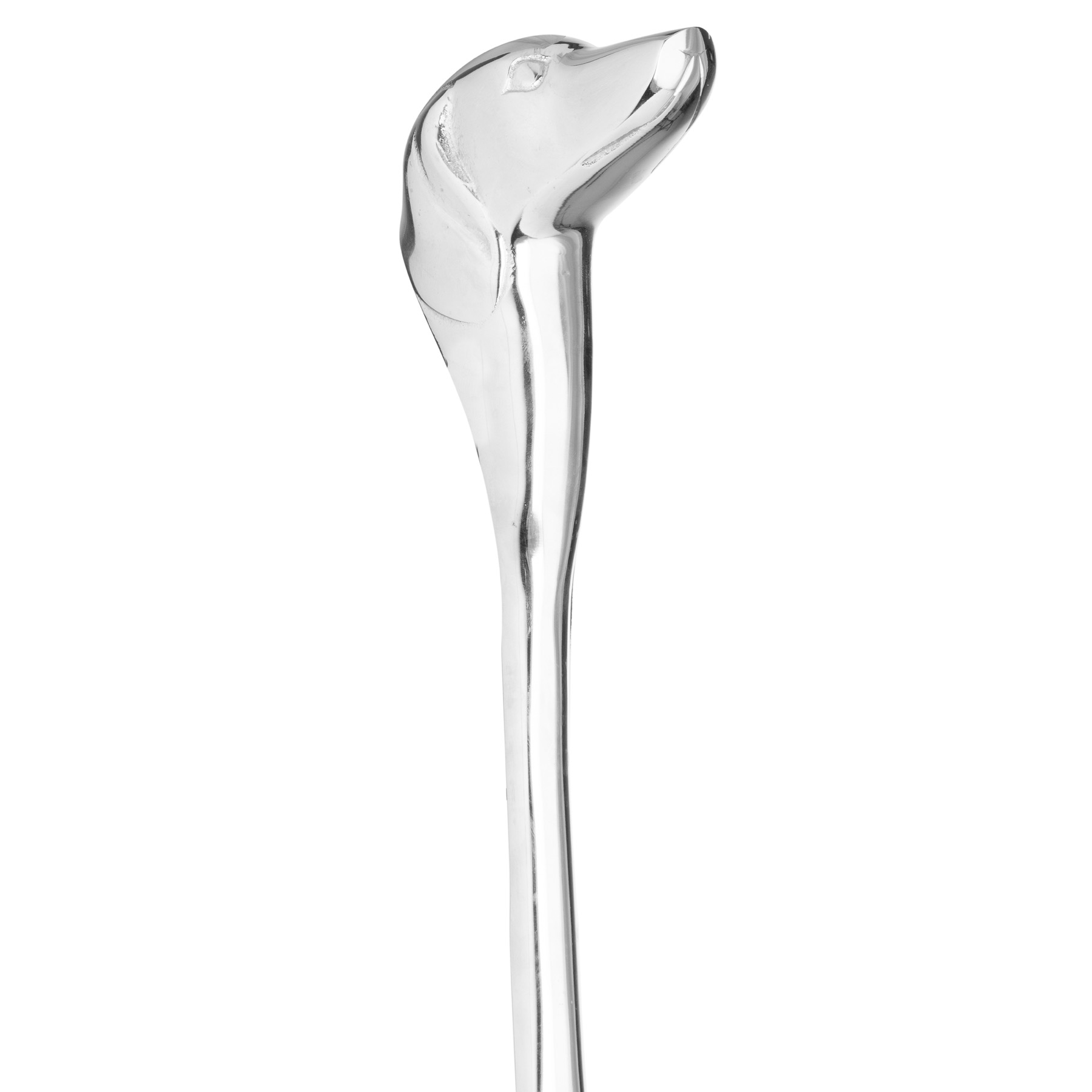 Silver Nickel Dog Head Detail Shoe Horn - Image 2